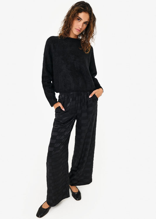Pantalon large Medina Burnout noir