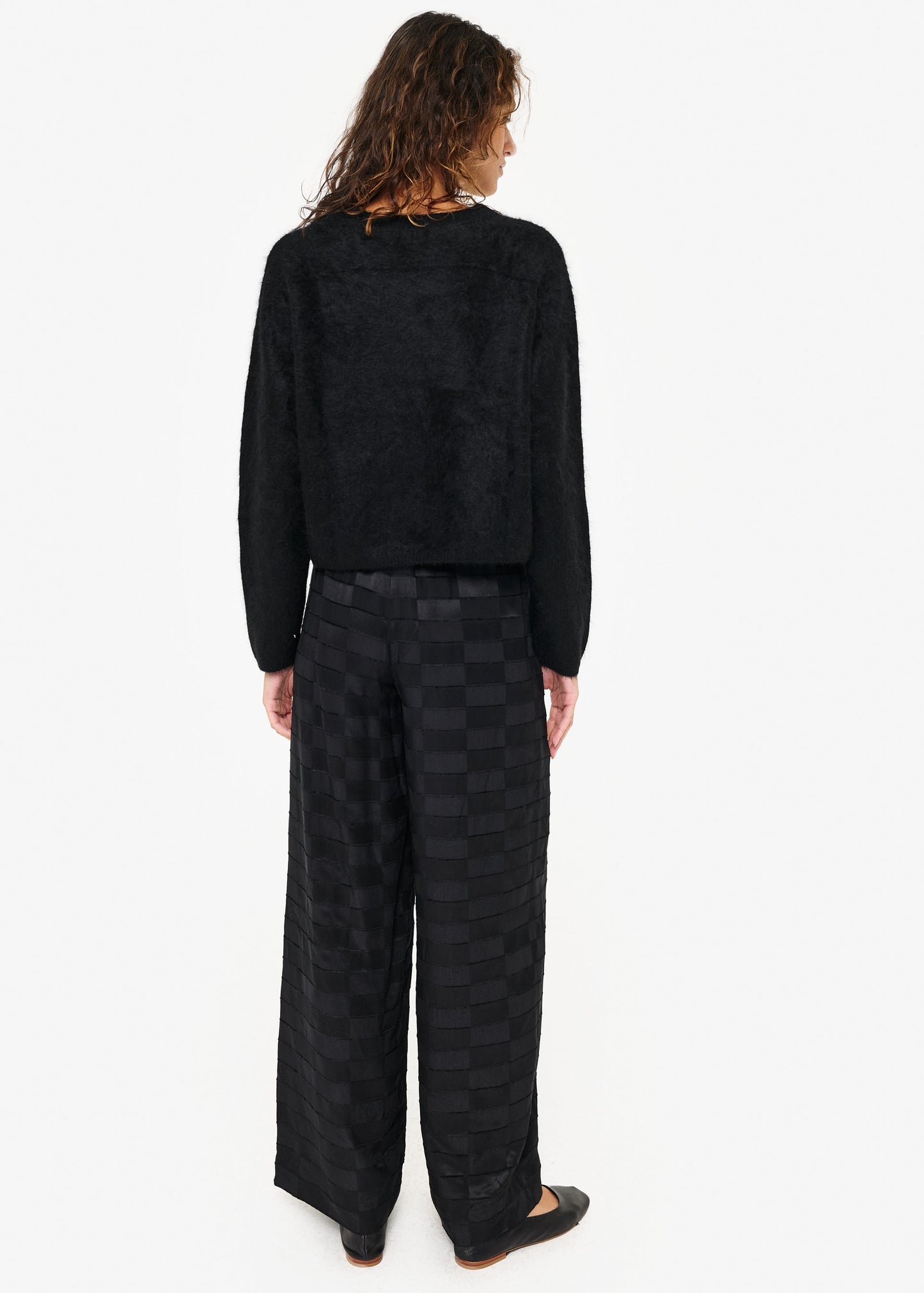 Pantalon large Medina Burnout noir