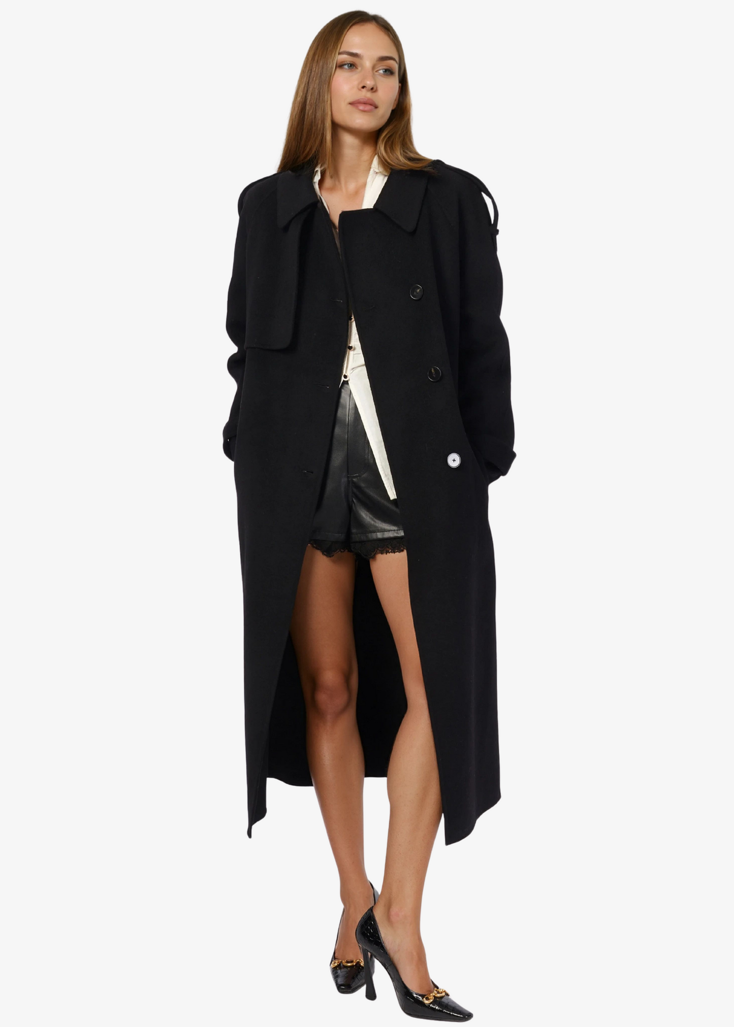 Trench-coat Yennifer noir