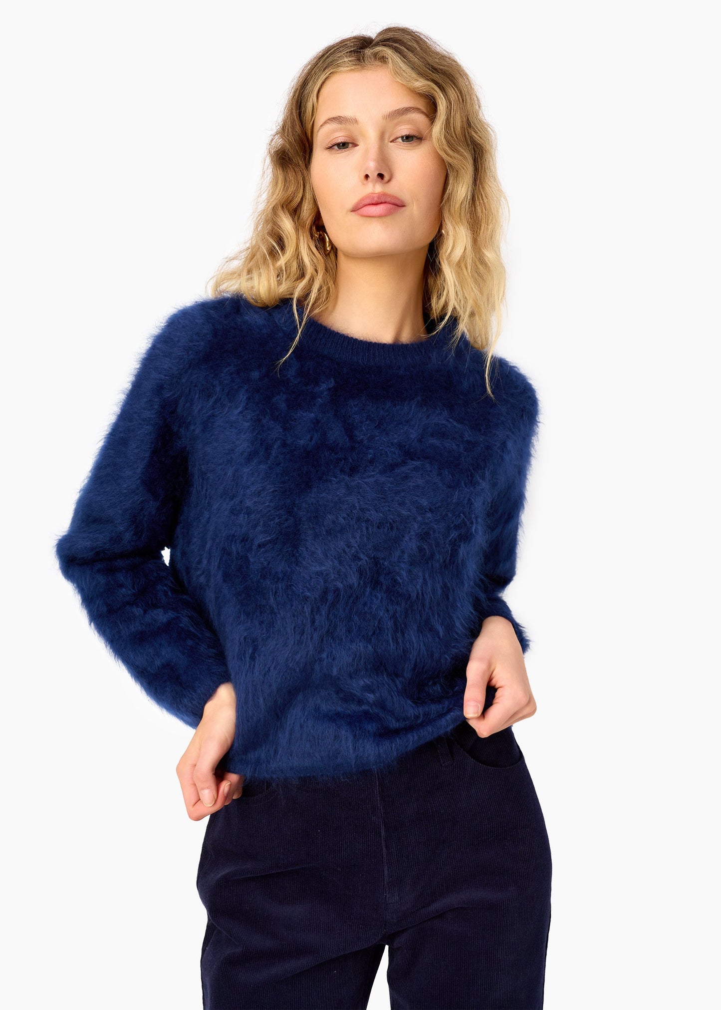 Pull en cachemire Niall bleu marine