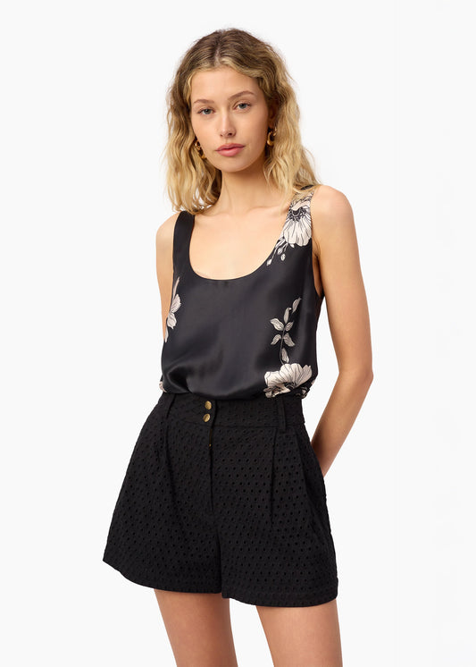 Andressa Camisole Noir Botanique