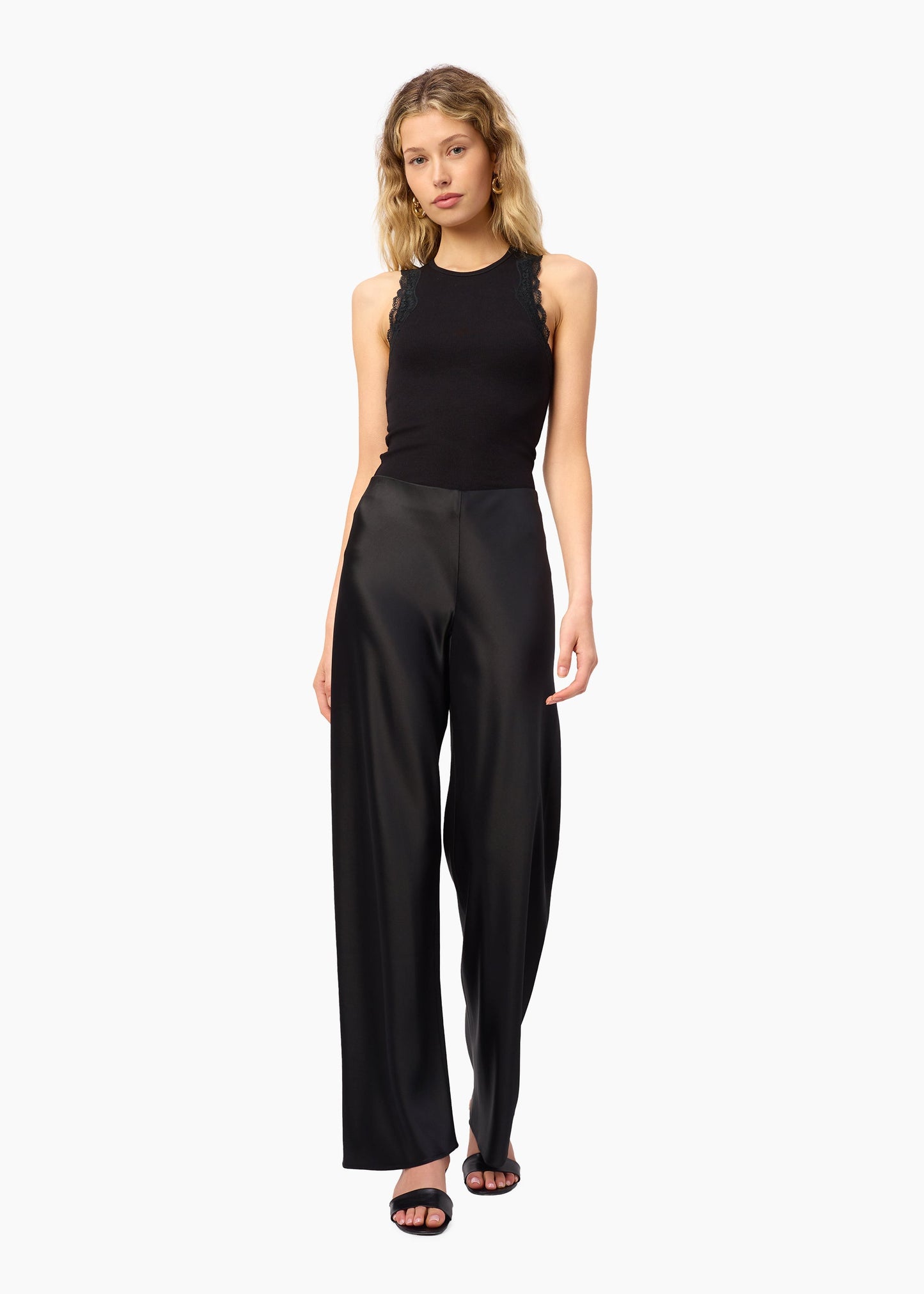 Pantalon Bristol taille mi-haute noir