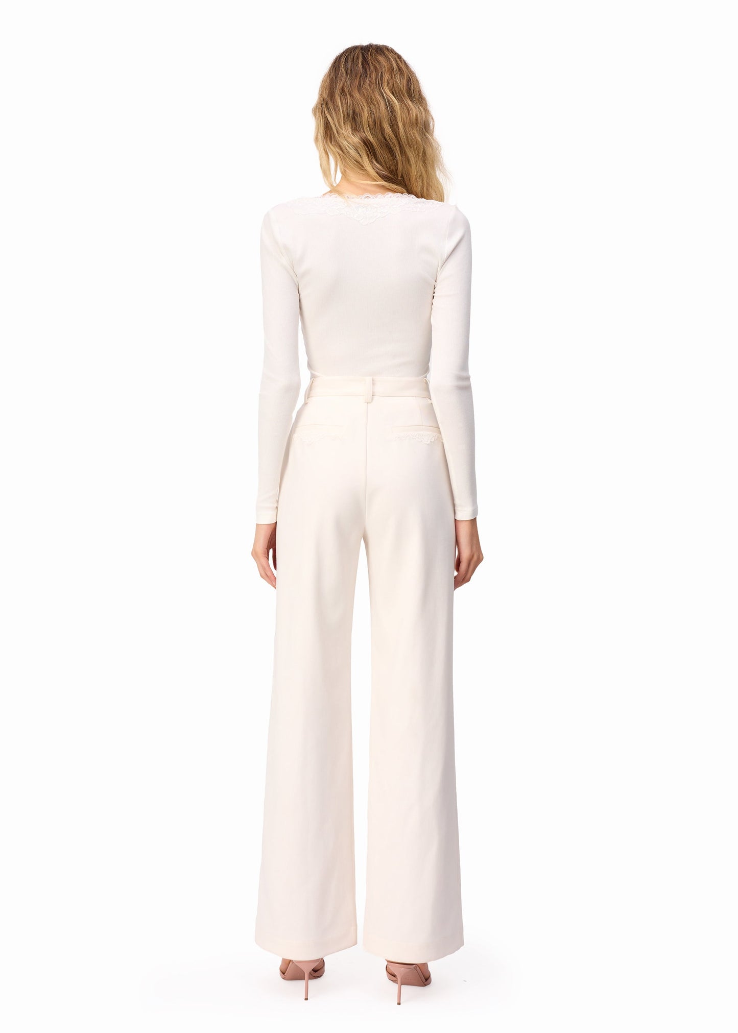 Pantalon taille haute Leo Macadamia