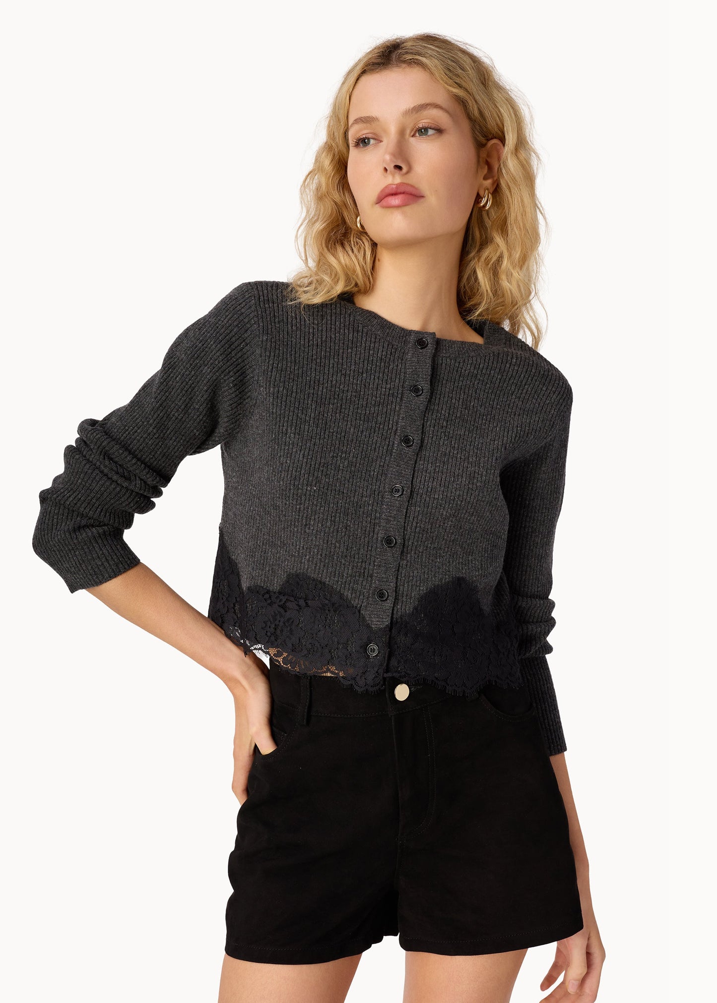 Short Travis en daim noir