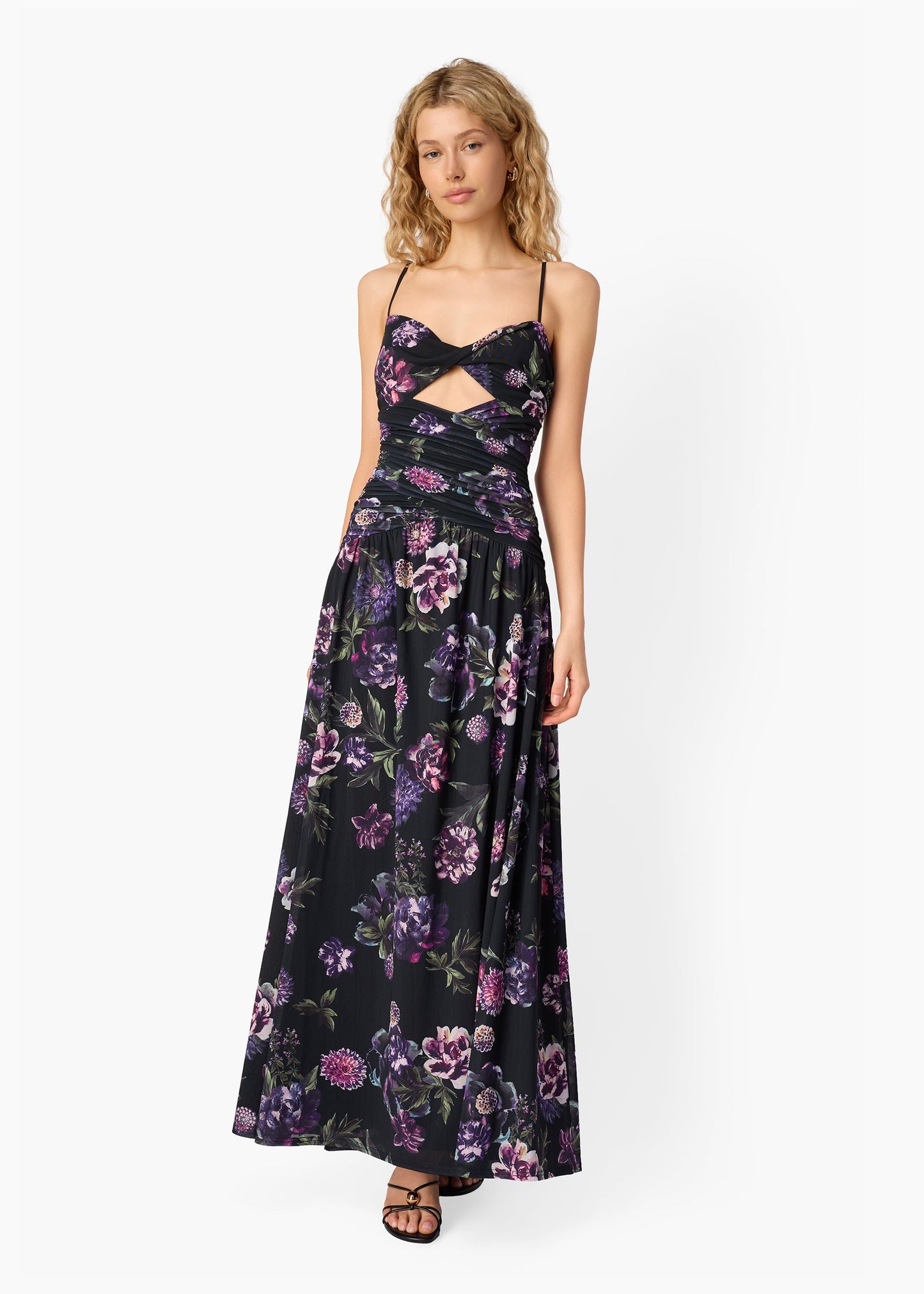 Robe longue en maille Tashi Dark & Stormy