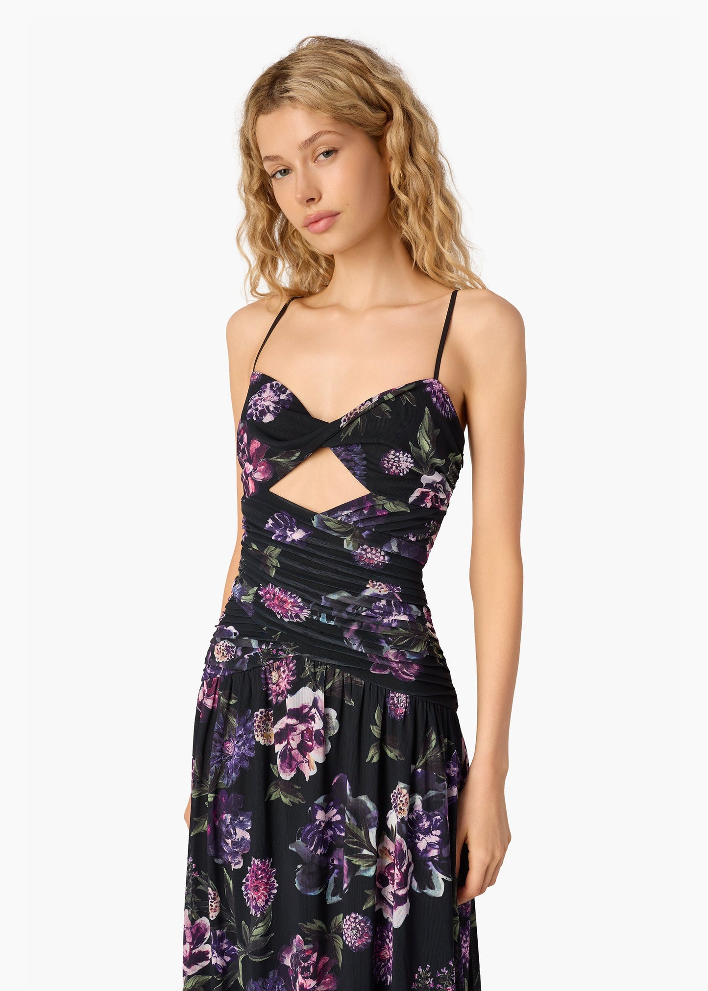 Robe longue en maille Tashi Dark & Stormy