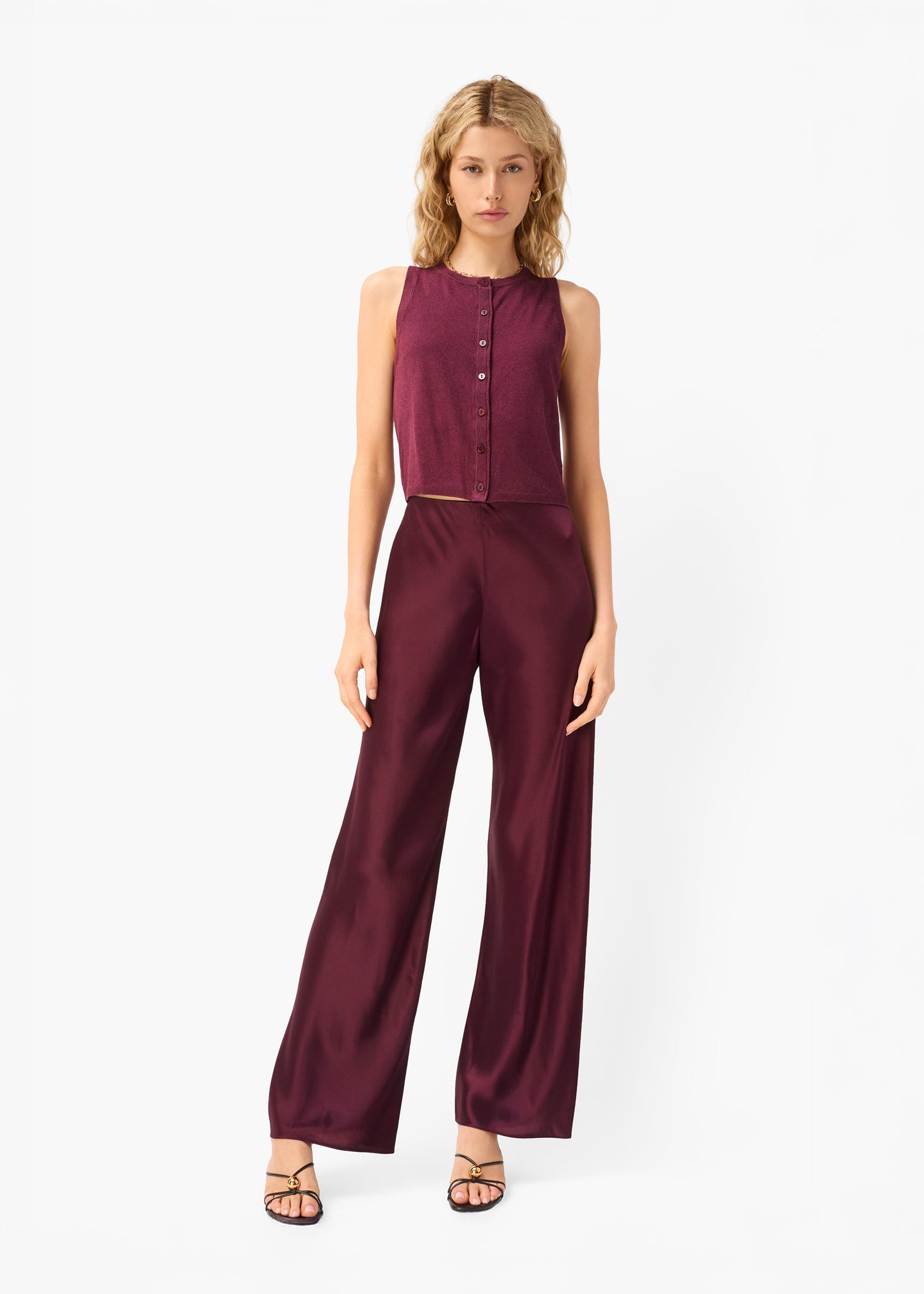 Pantalon Bristol taille mi-haute Mûre