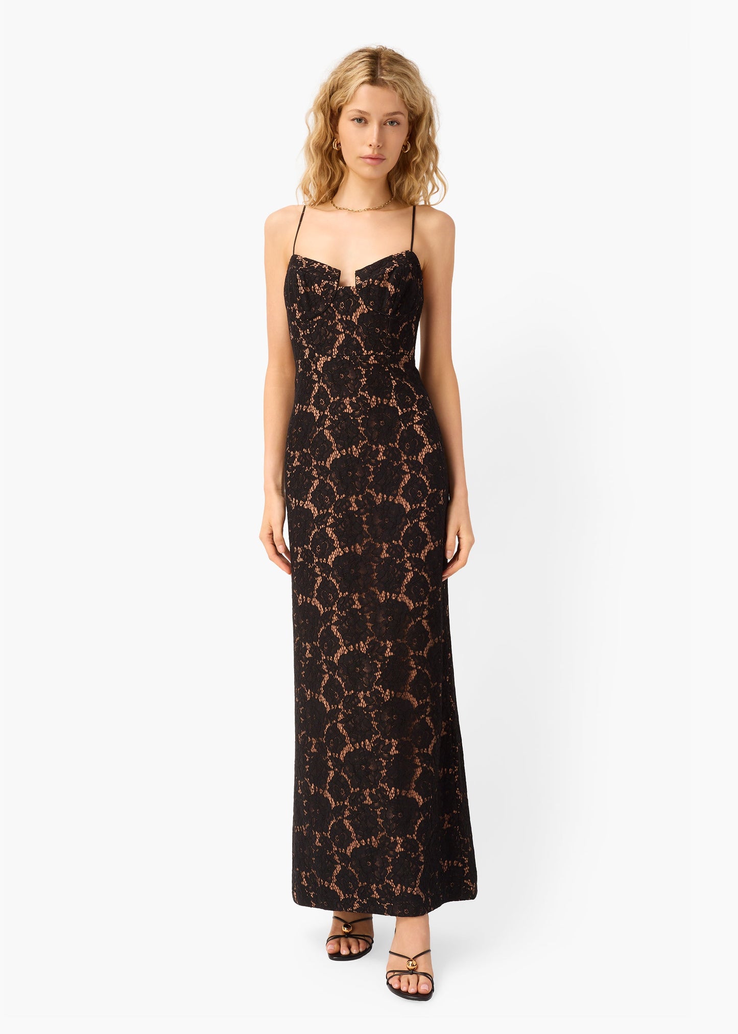 Robe en dentelle Rosaria noire