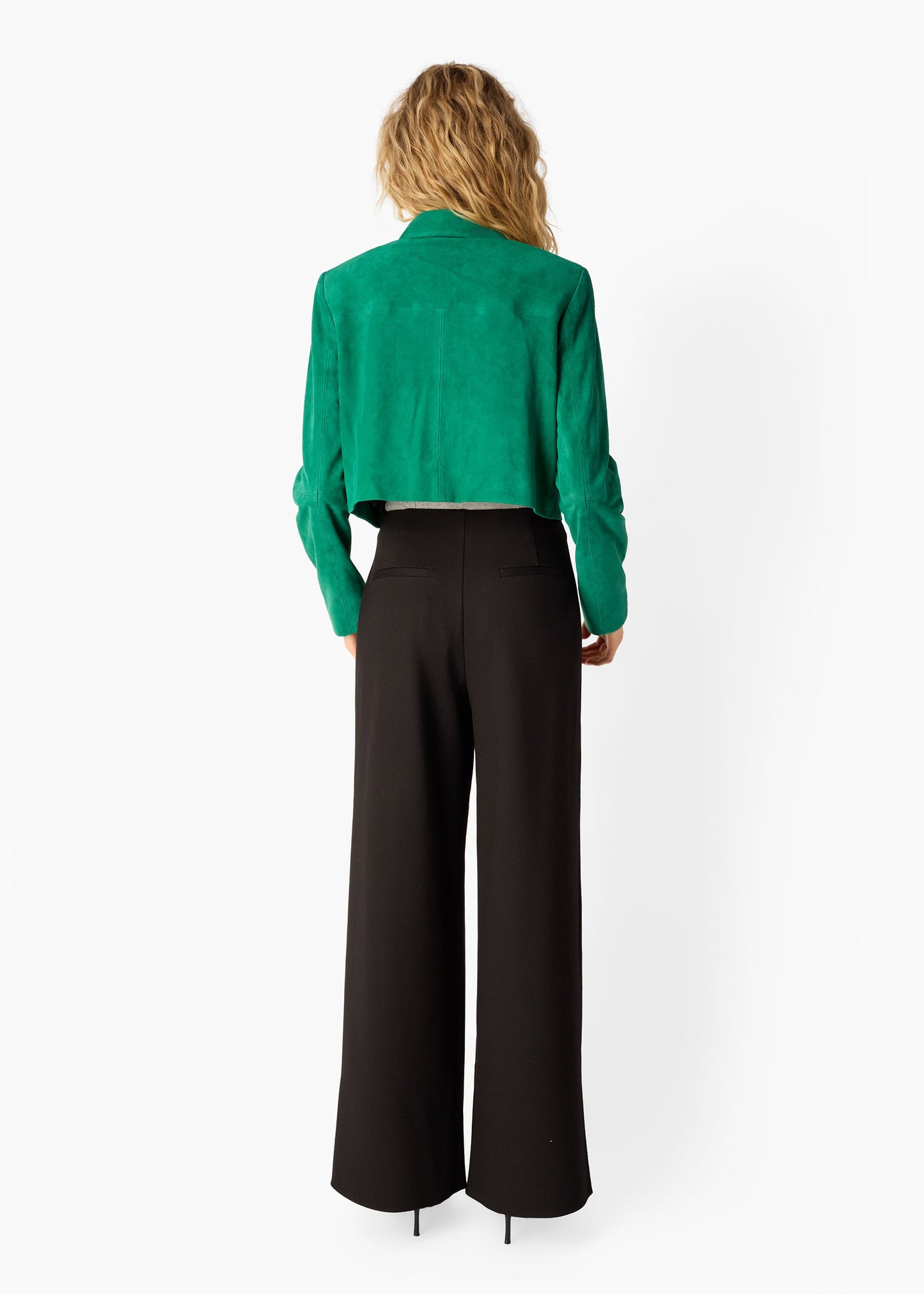 Veste courte en daim Sullivan Verdant