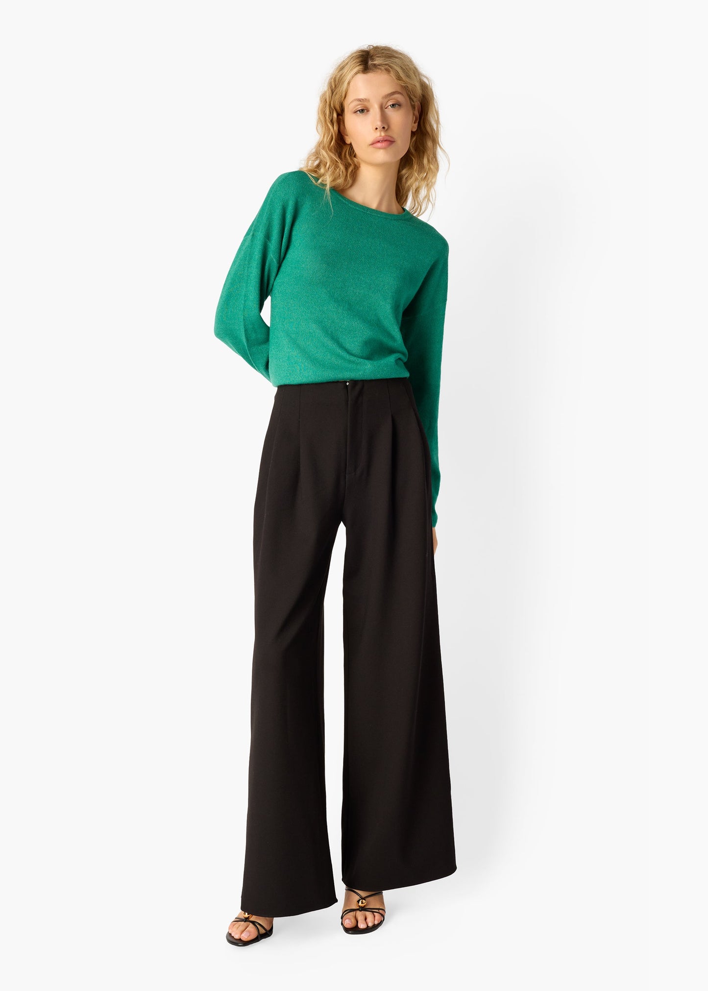 Pull Leith en laine et cachemire mélangés Verdant