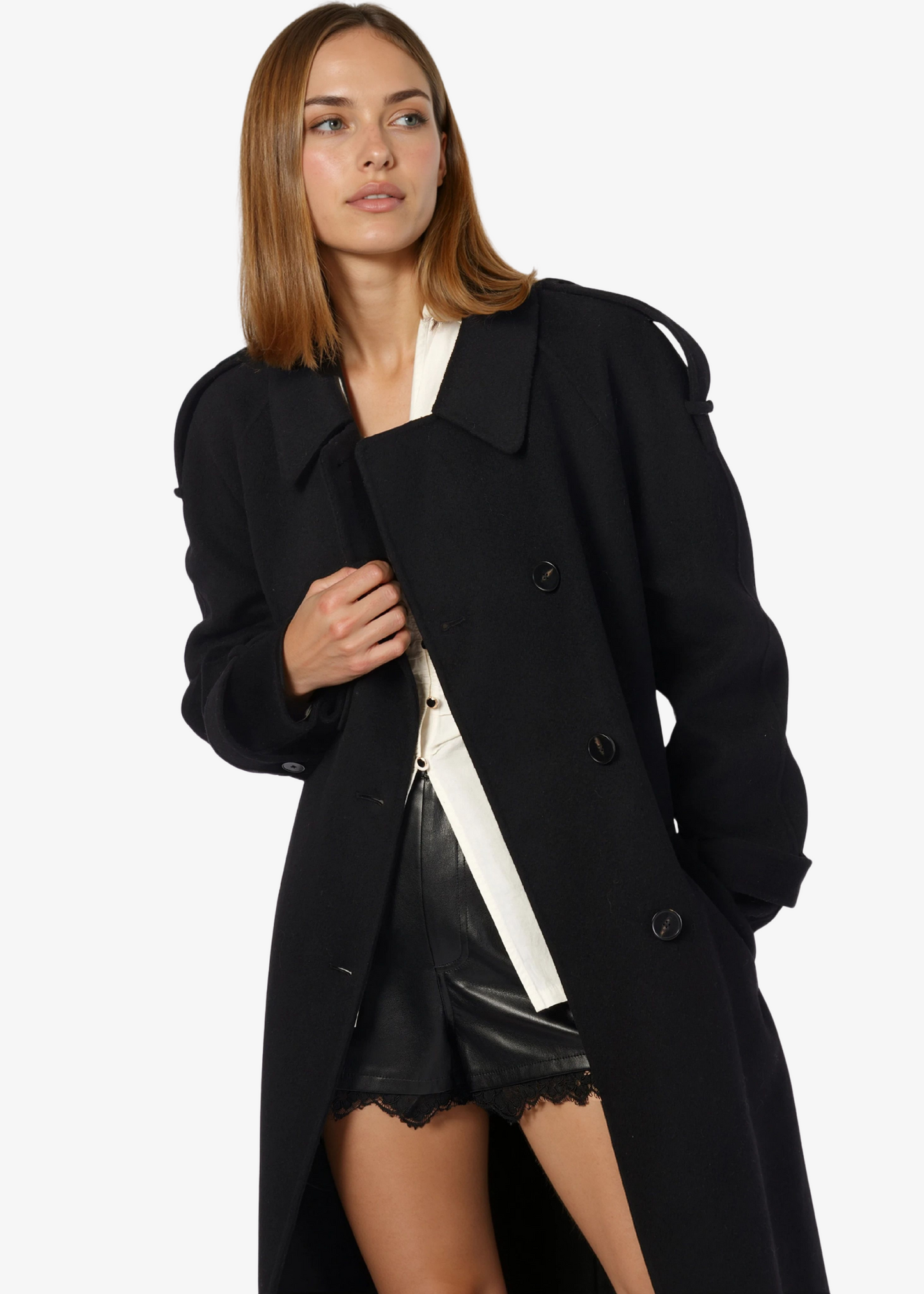 Trench-coat Yennifer noir