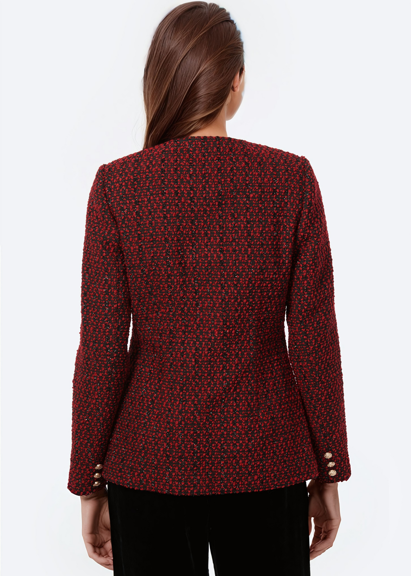 Veste en tweed métallisé Wrenley en tweed rouge