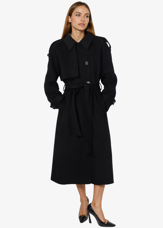 Trench-coat Yennifer noir