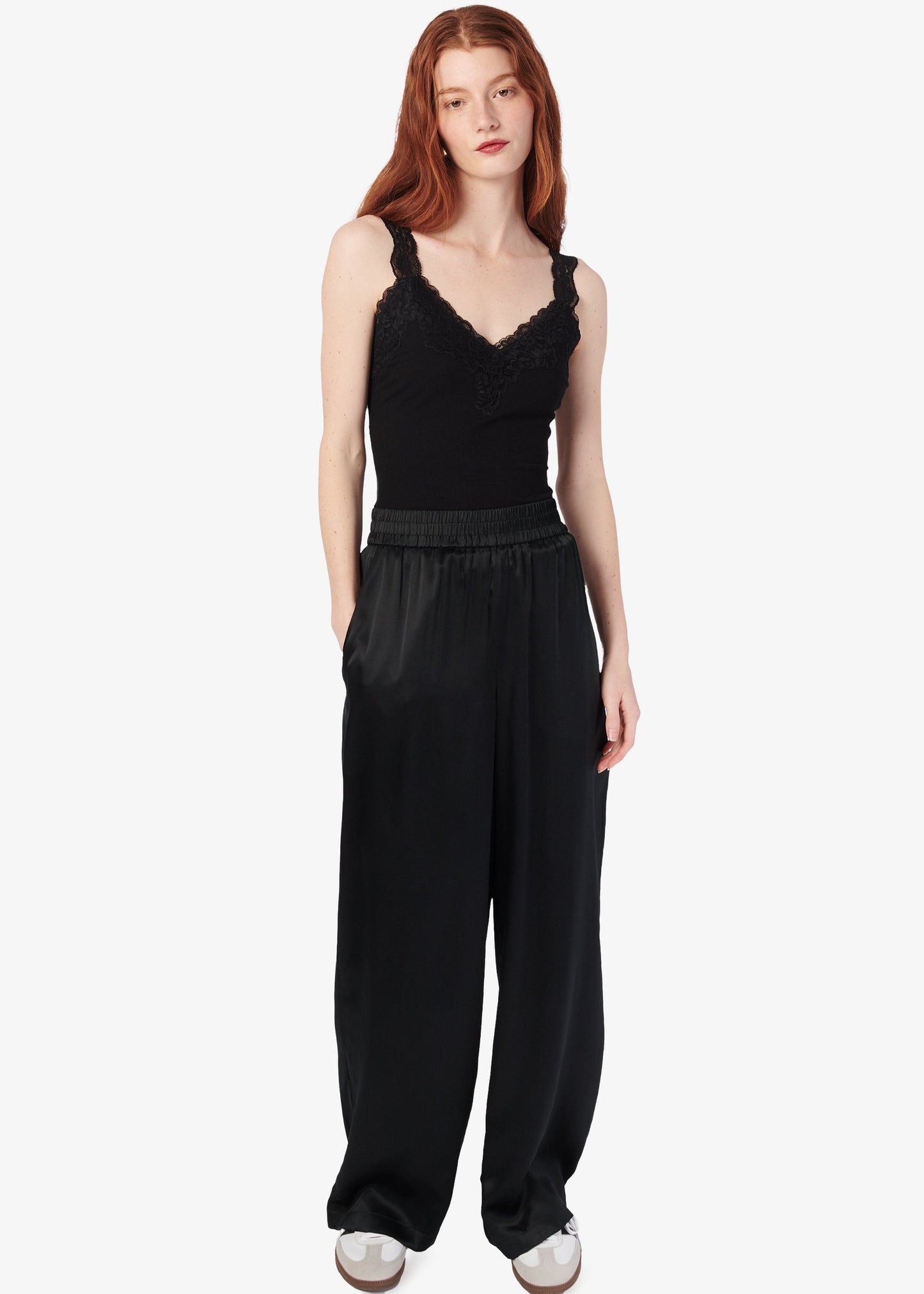 Débardeur en tricot côtelé Lani noir