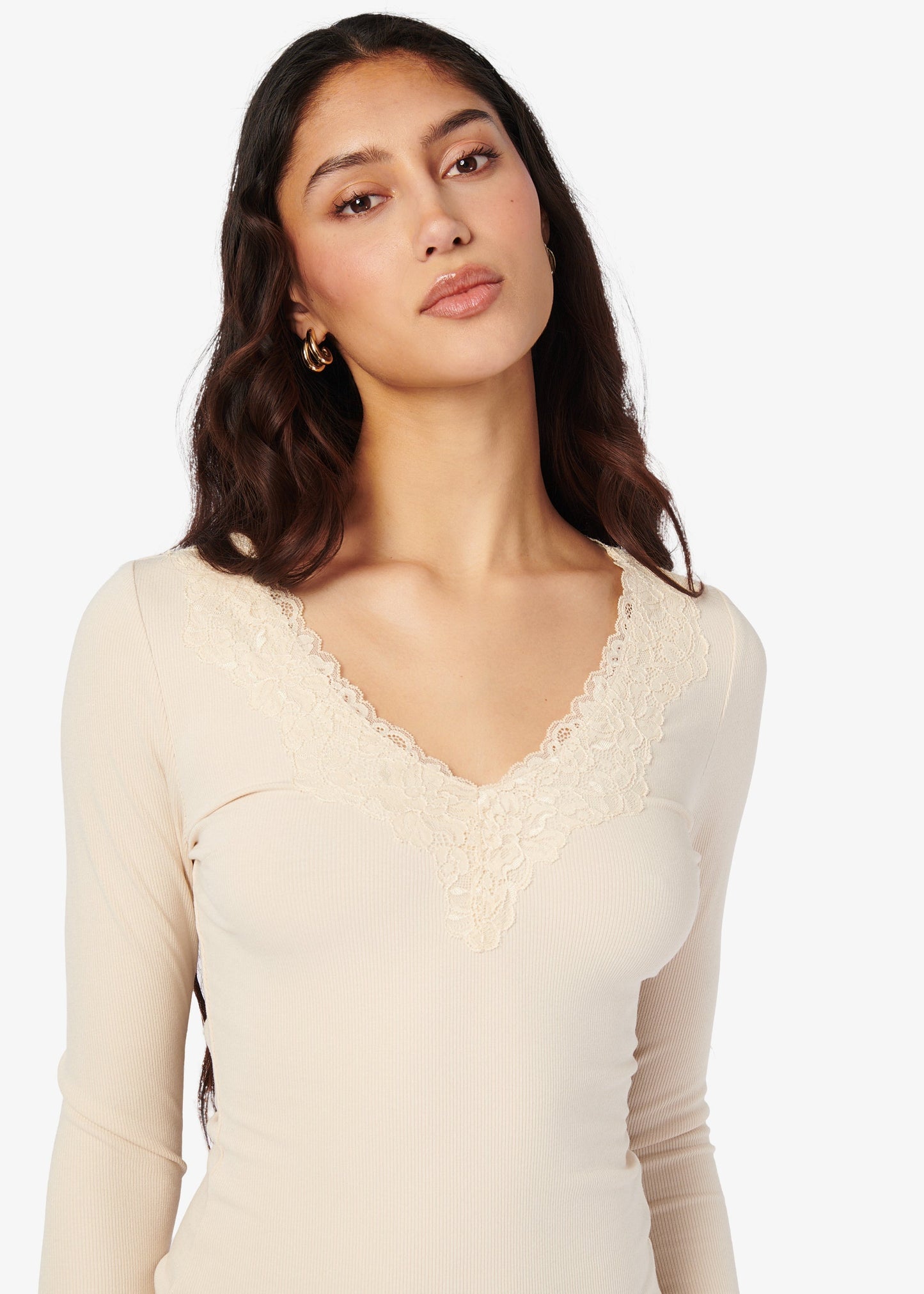 Haut en tricot côtelé Rooney Bone