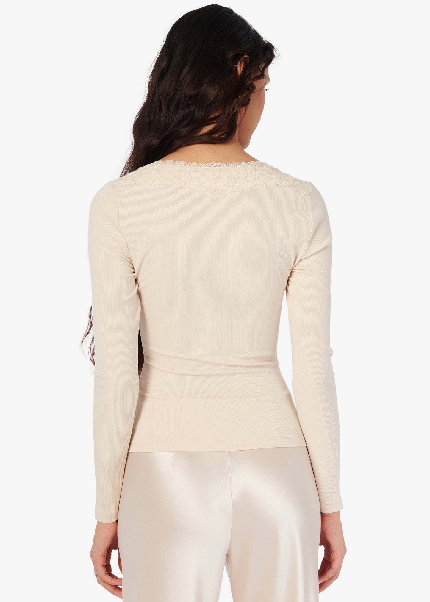 Haut en tricot côtelé Rooney Bone
