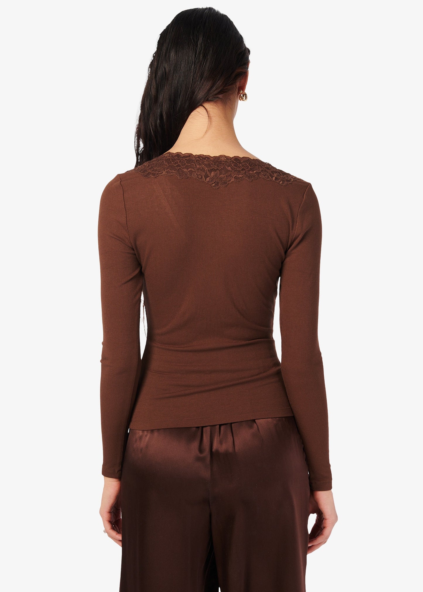 Haut en tricot côtelé Rooney Malt