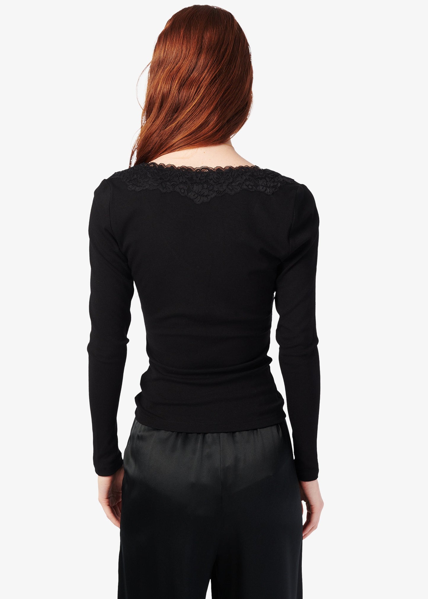 Haut en tricot côtelé Rooney noir