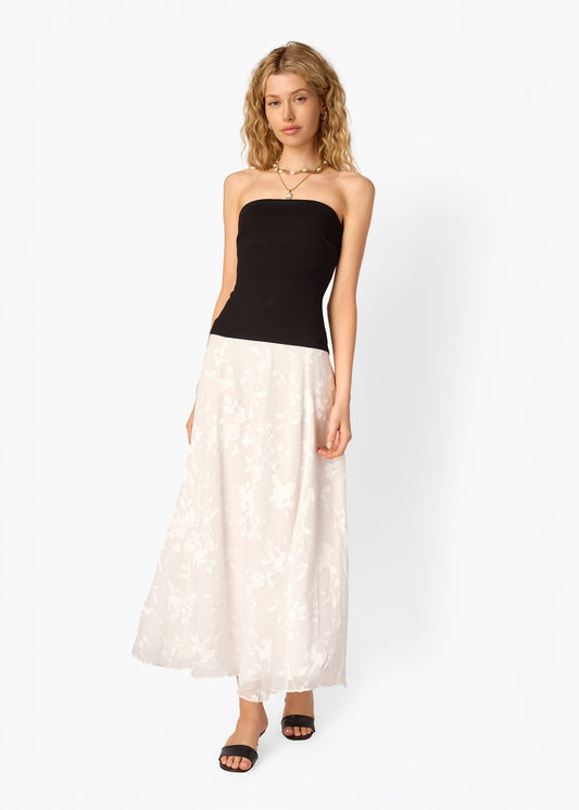 Robe bustier Almira Noir/Macadamia