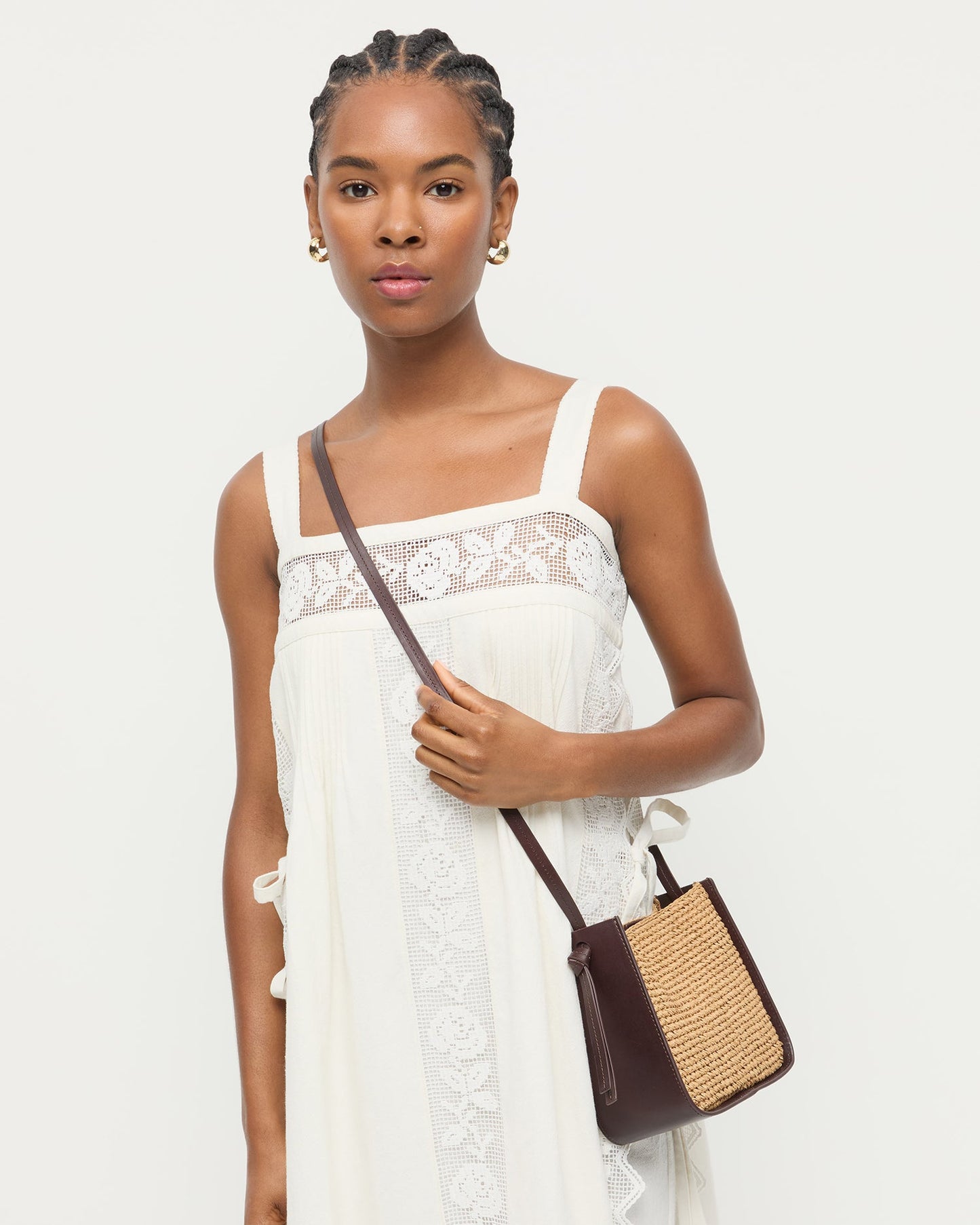 Sac bandoulière en crochet Avalon marron/expresso