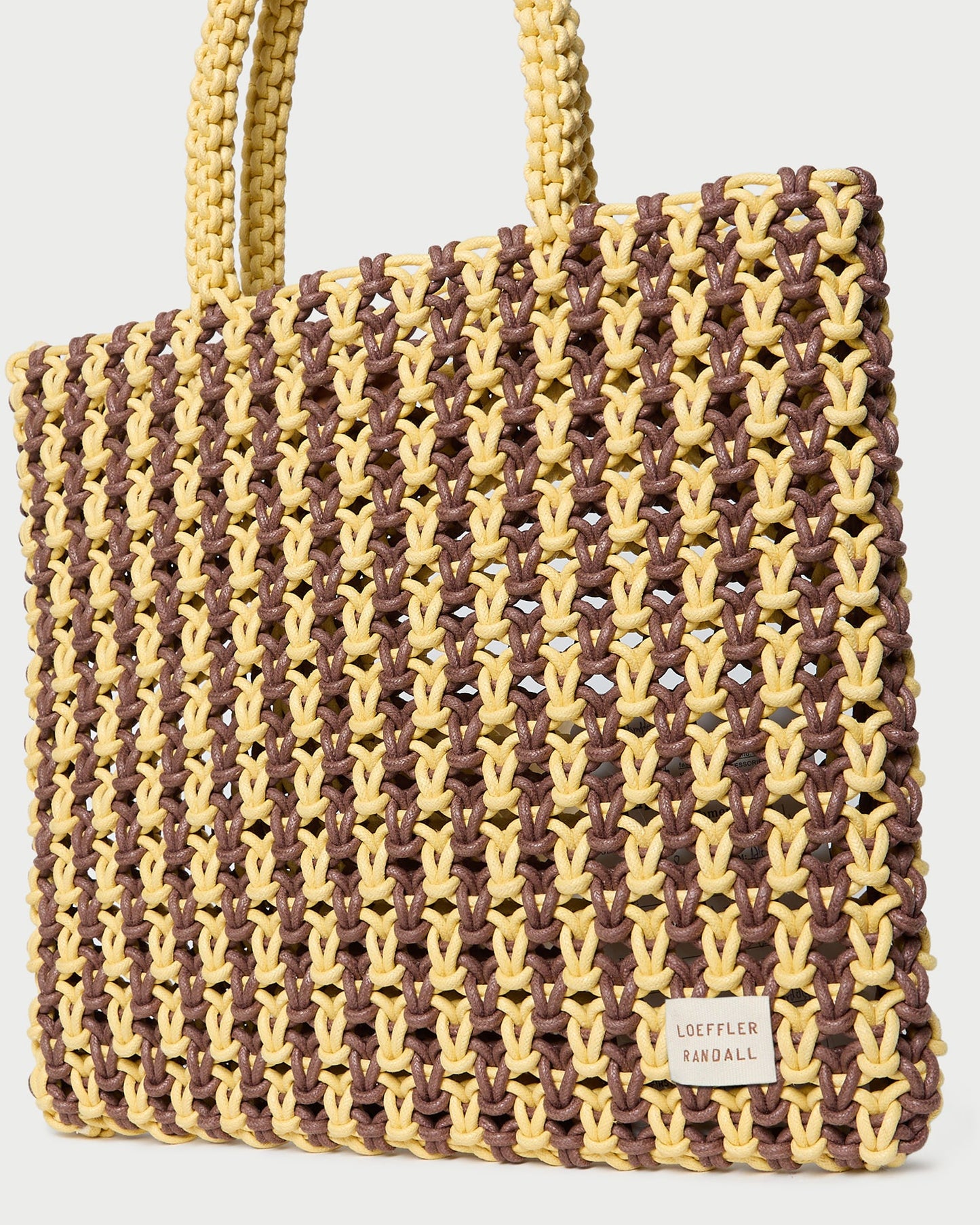 Sac fourre-tout à rayures marron/beurre Celia
