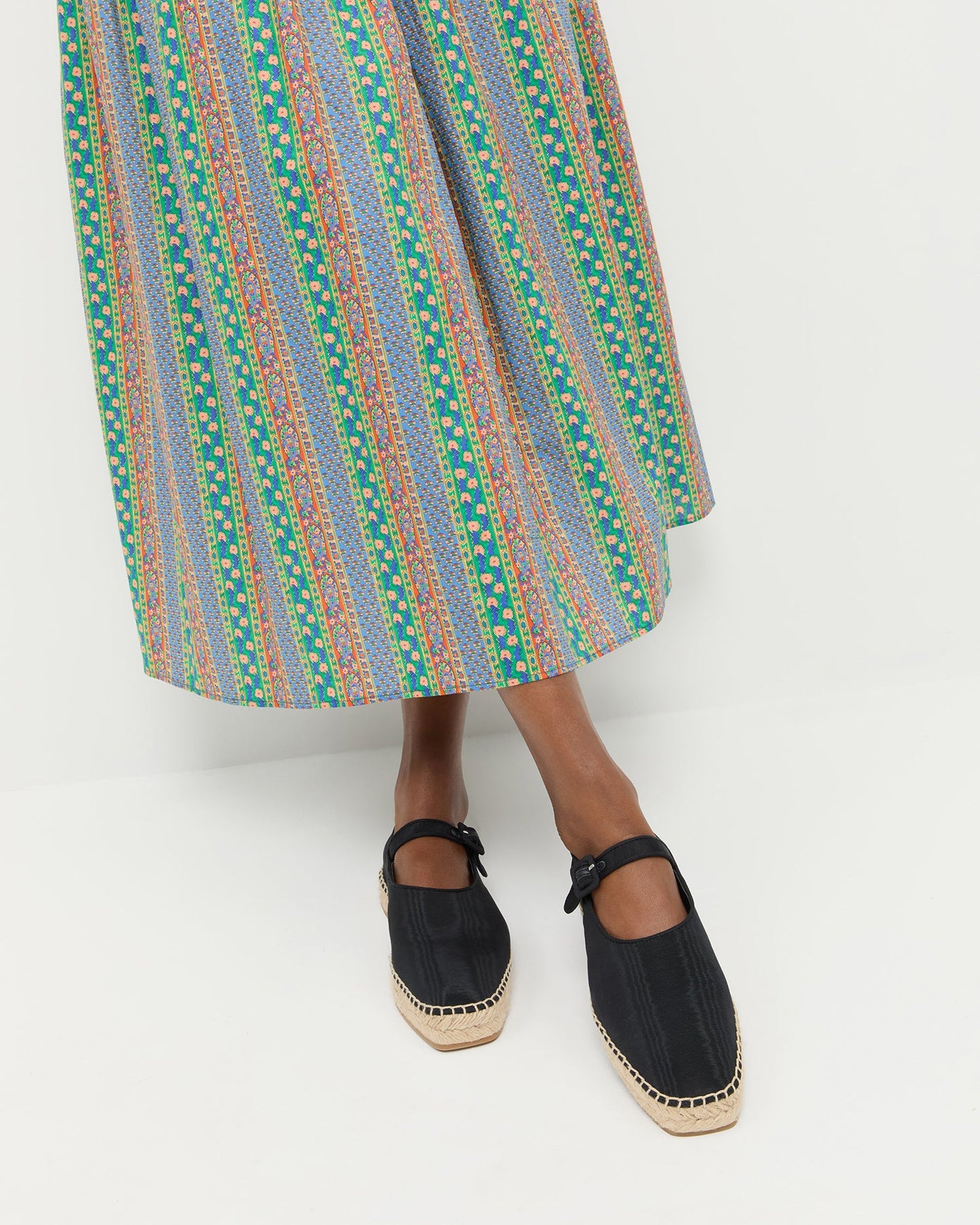 Espadrille en moiré noir Clover