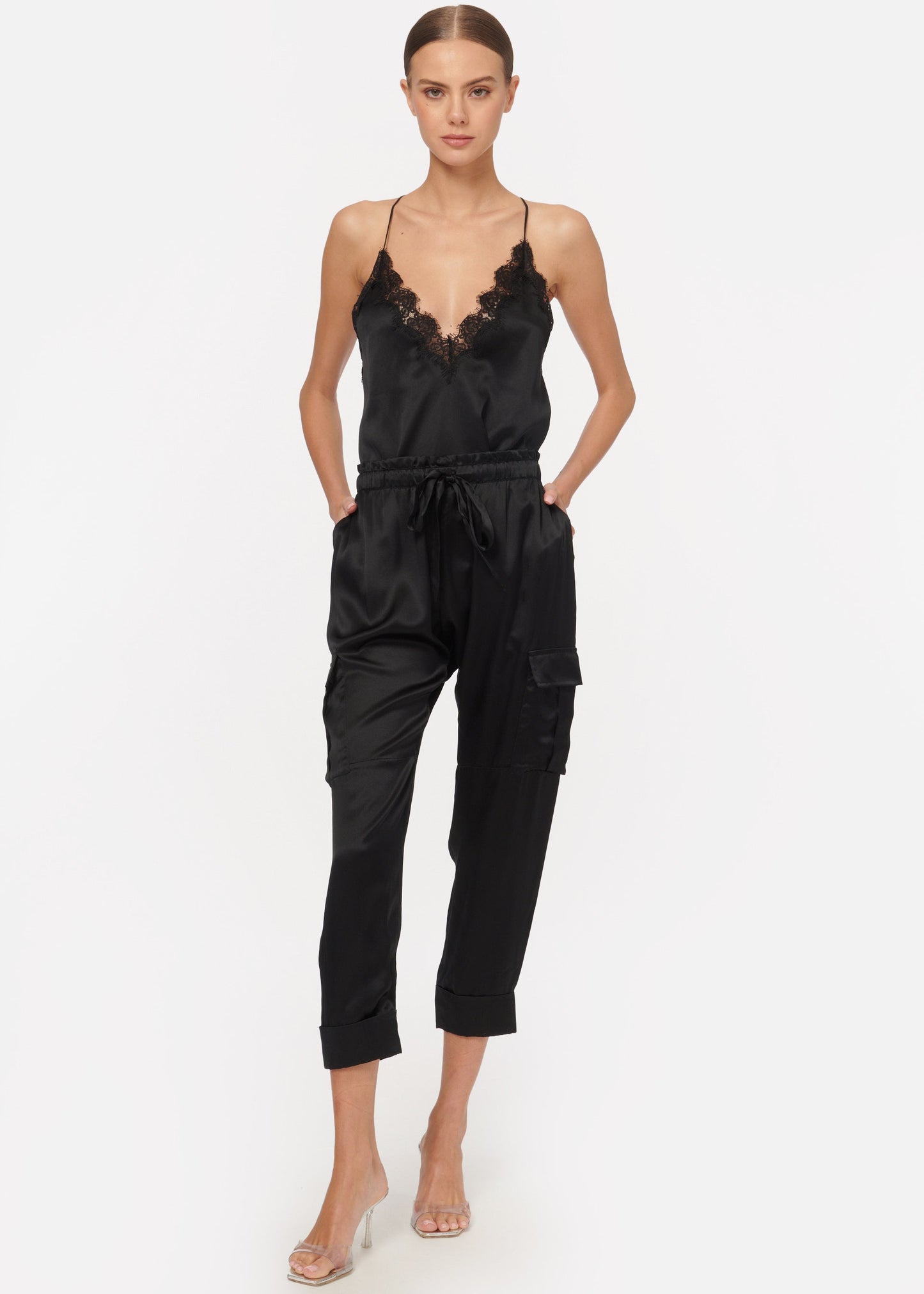 Pantalon cargo Carmen noir