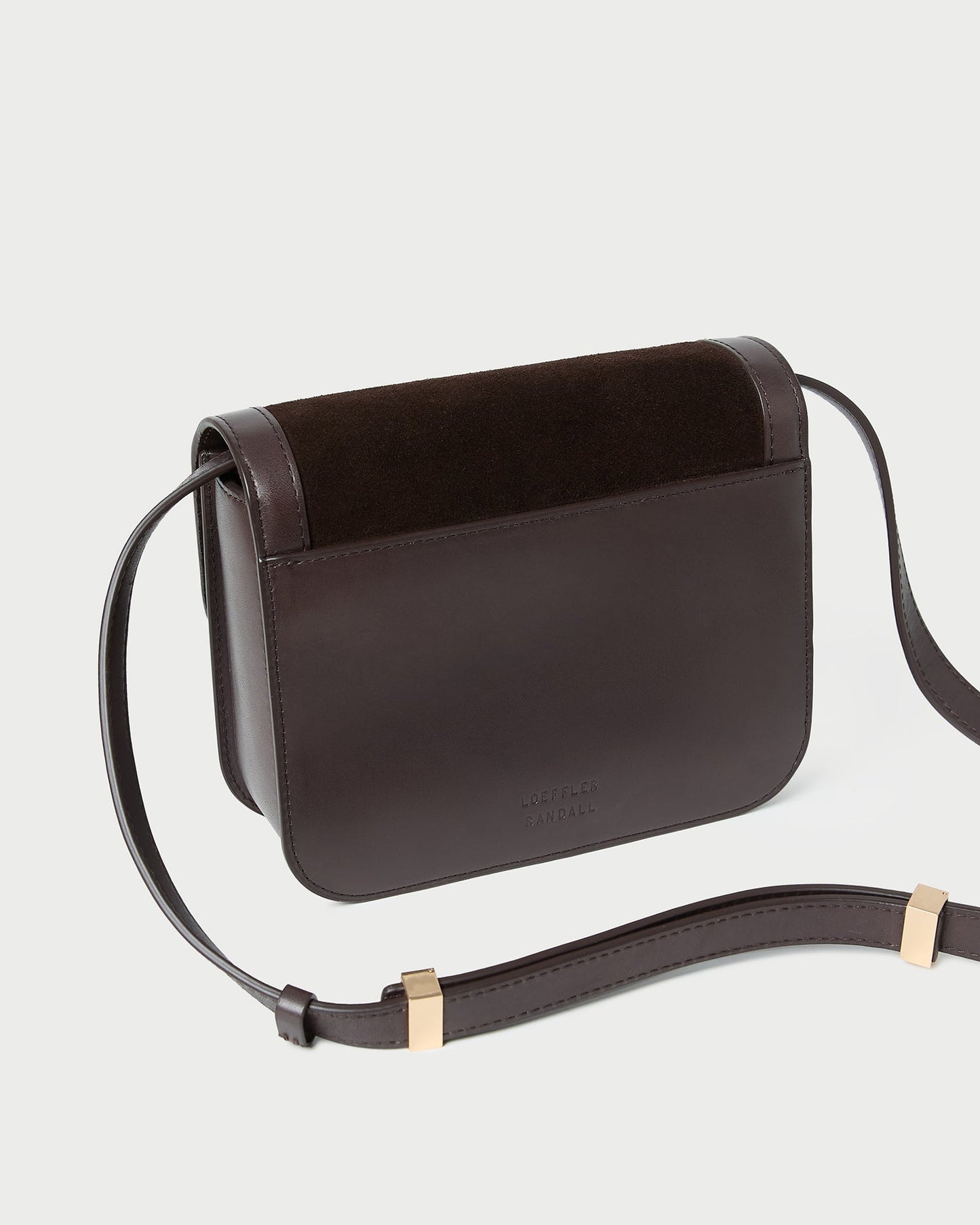 Sac bandoulière en daim marron Desi