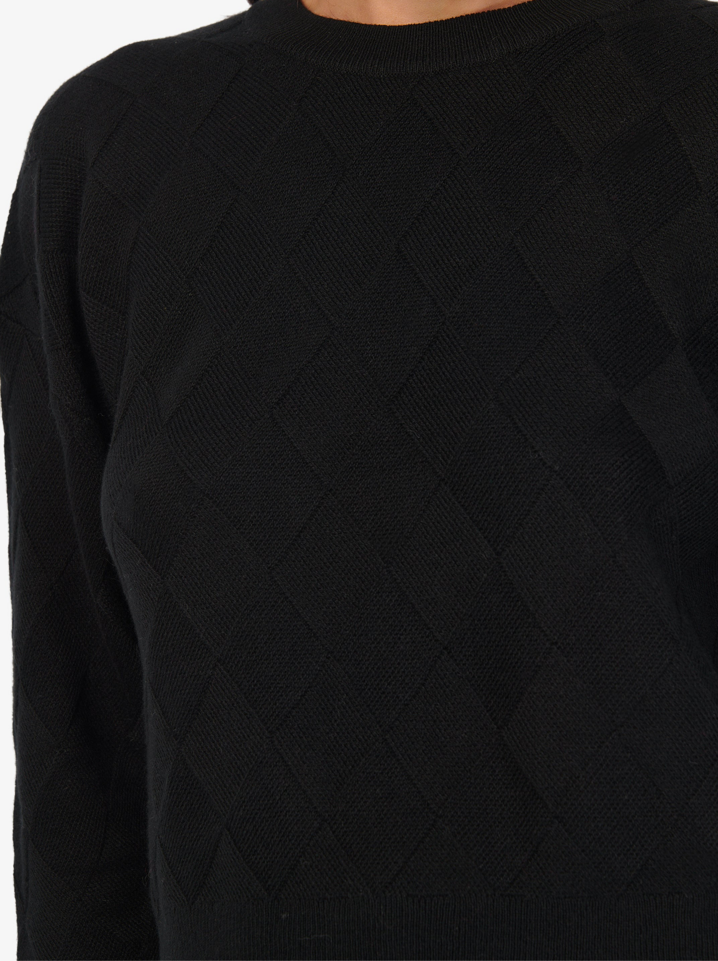 Pull Neva en coton et cachemire noir