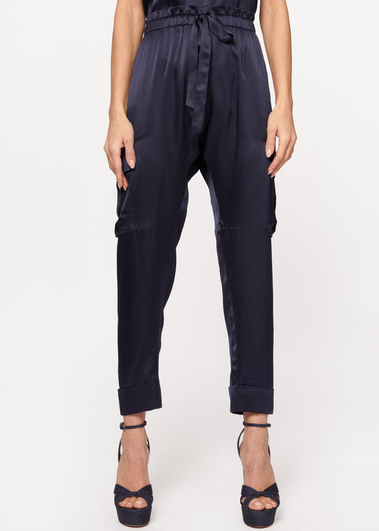 Pantalon cargo Carmen bleu marine