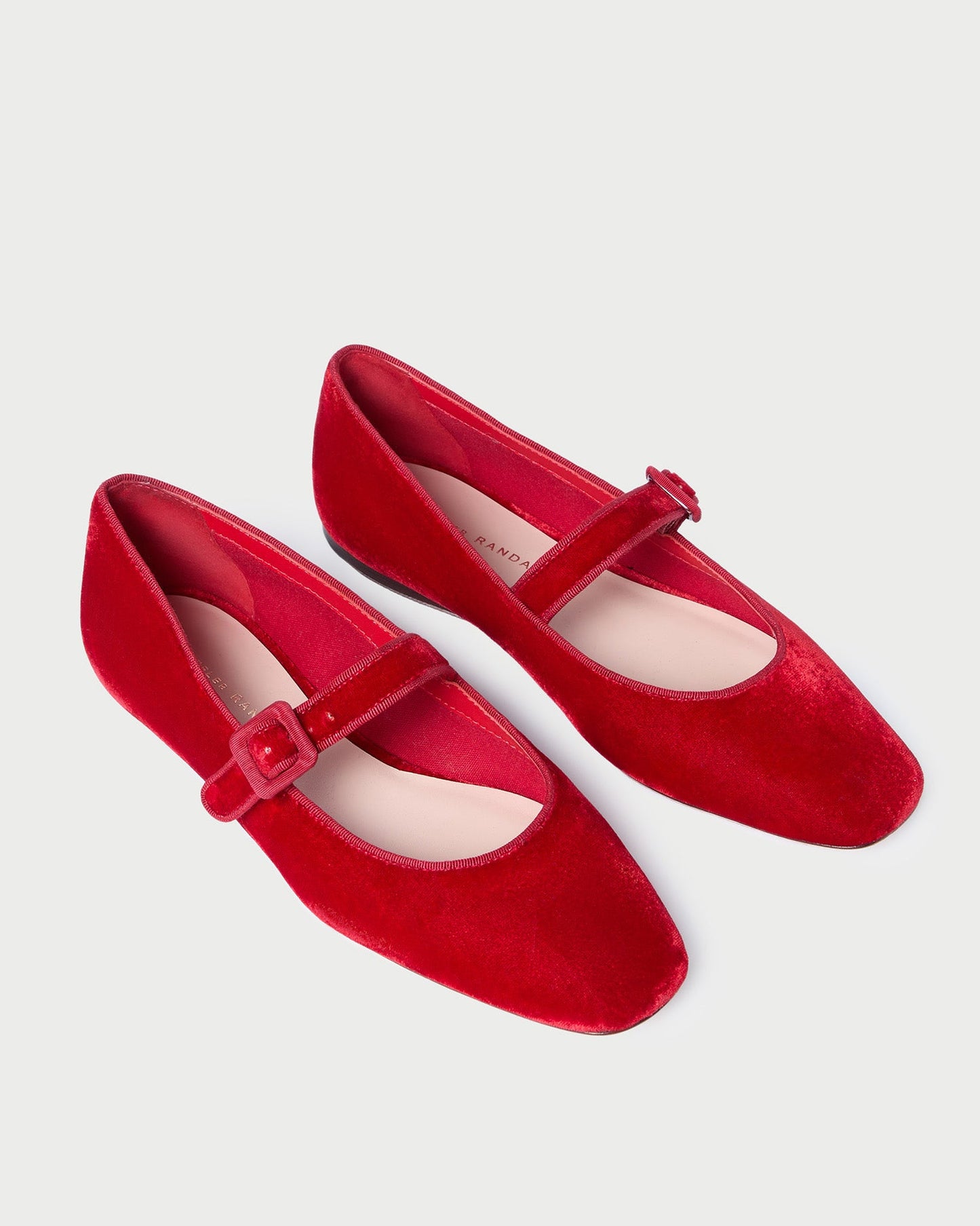 Mary Jane en velours rouge gingembre