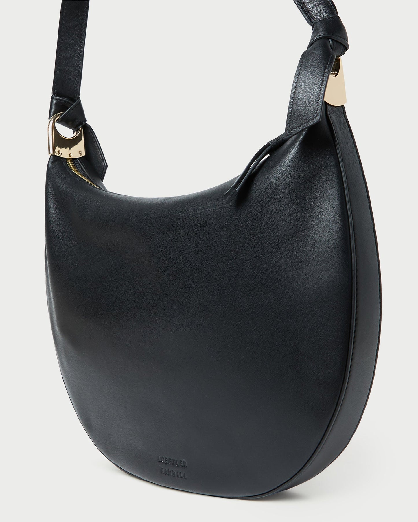 Sac à bandoulière en cuir noir Harlow