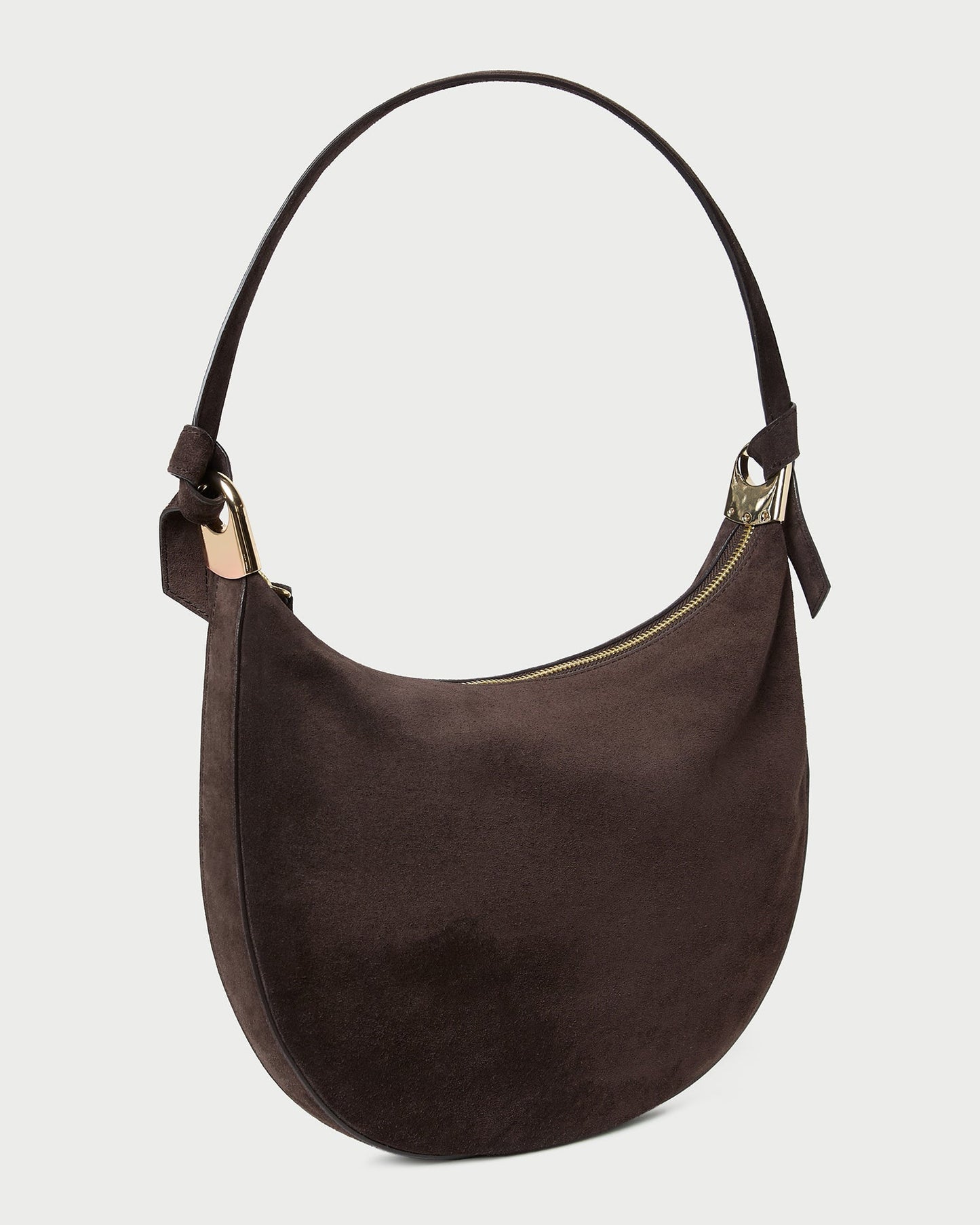 Sac à bandoulière en daim marron Harlow
