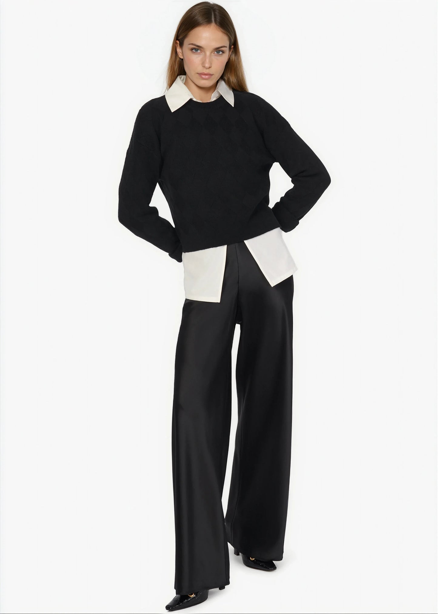 Pull Neva en coton et cachemire noir