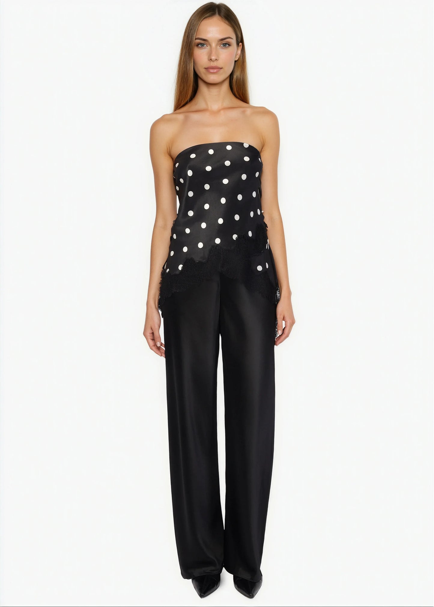 Camisole sans bretelles Odessa à pois