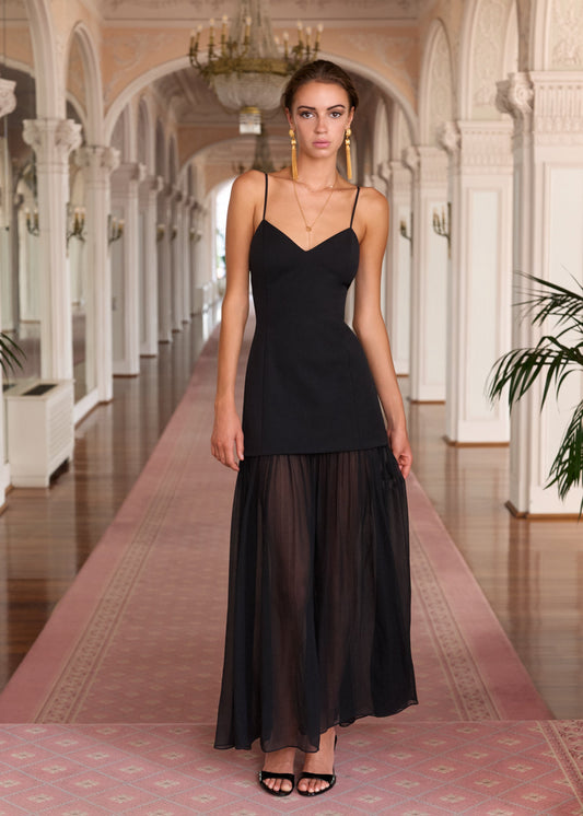 Robe longue Susannah noire