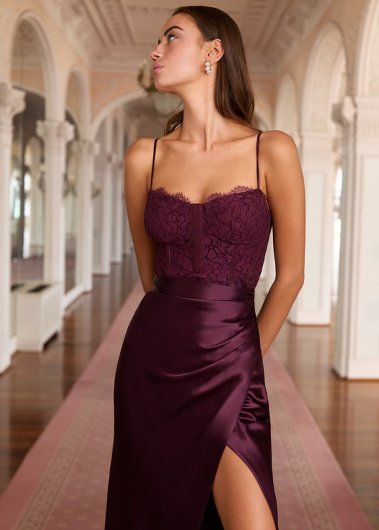 Robe corset Tricia Mûre