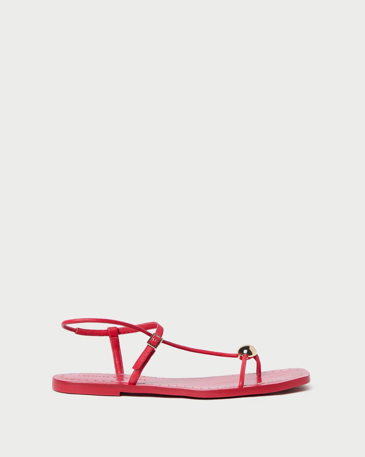 Sandale en cuir rouge Lara