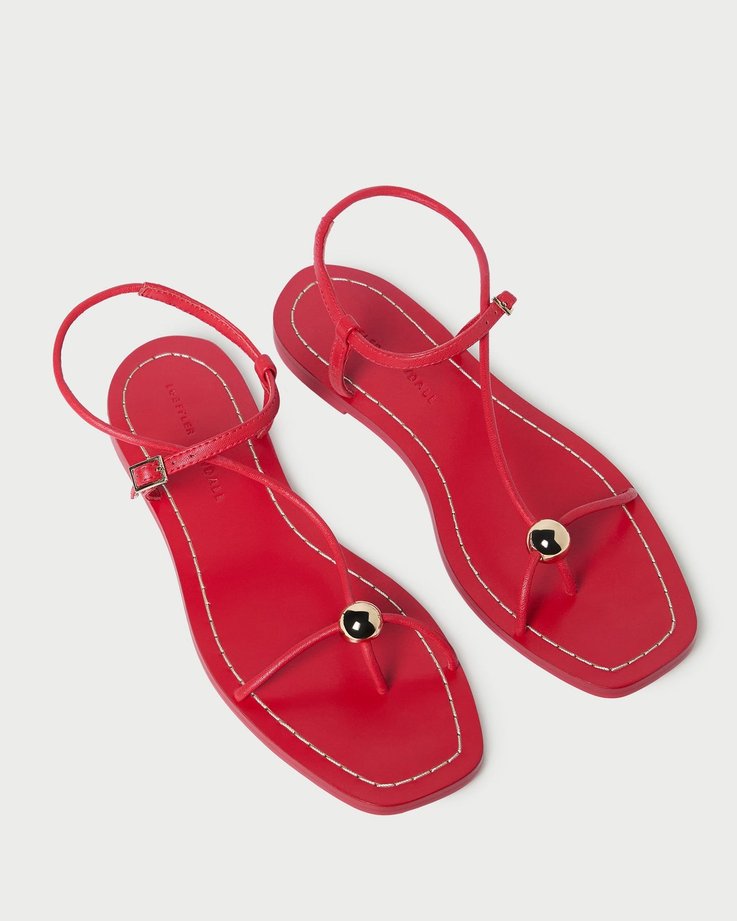 Sandale en cuir rouge Lara