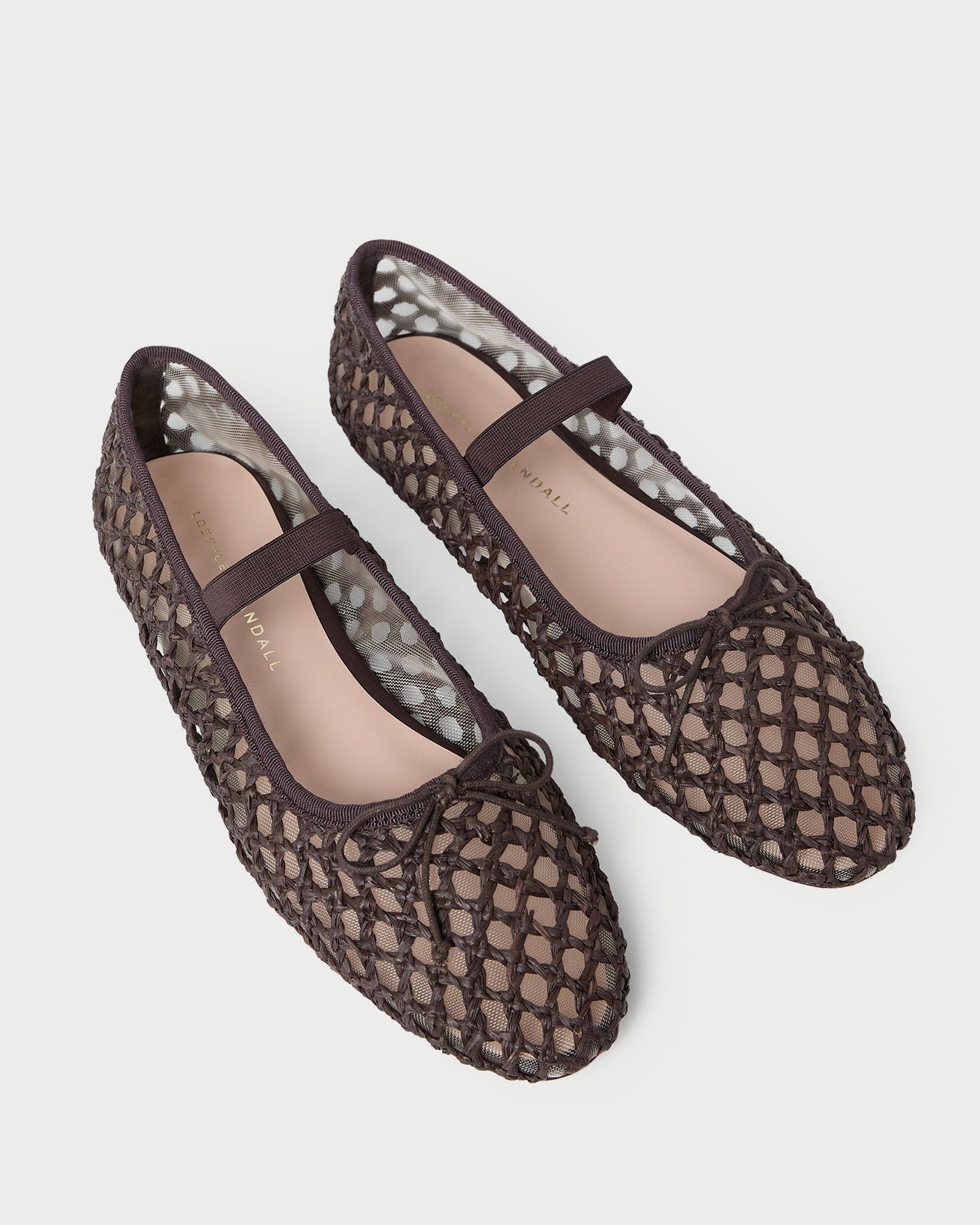 Ballerines plates au crochet Leonie Chocolat