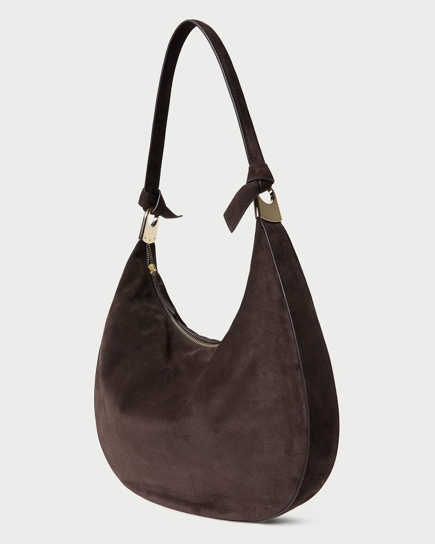 Sac à bandoulière en daim marron Morgan