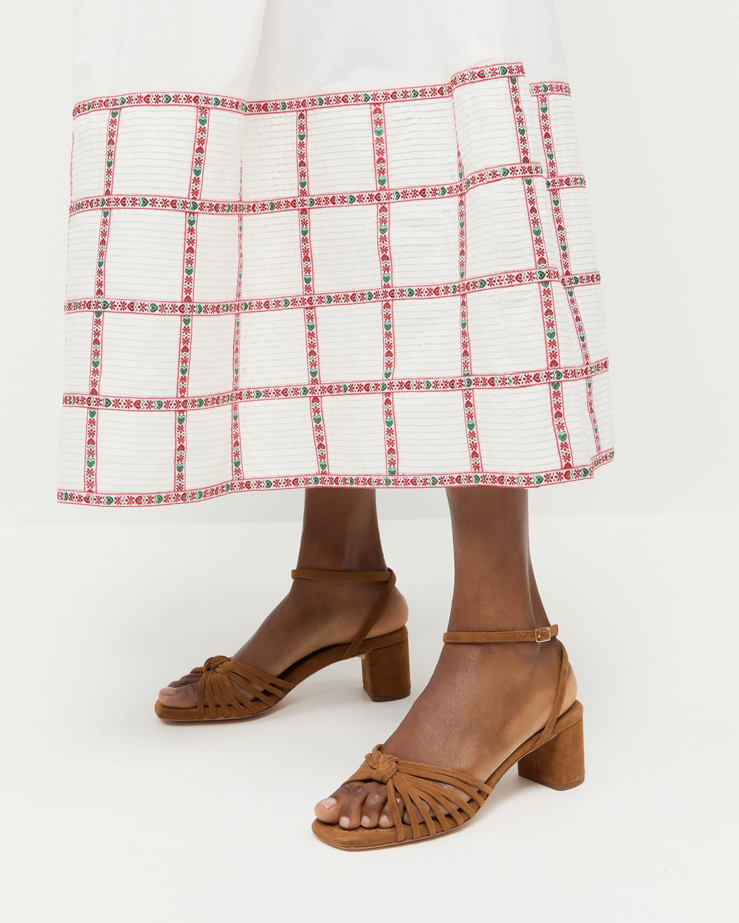 Sandale à talon moyen Olivia Cacao Knot