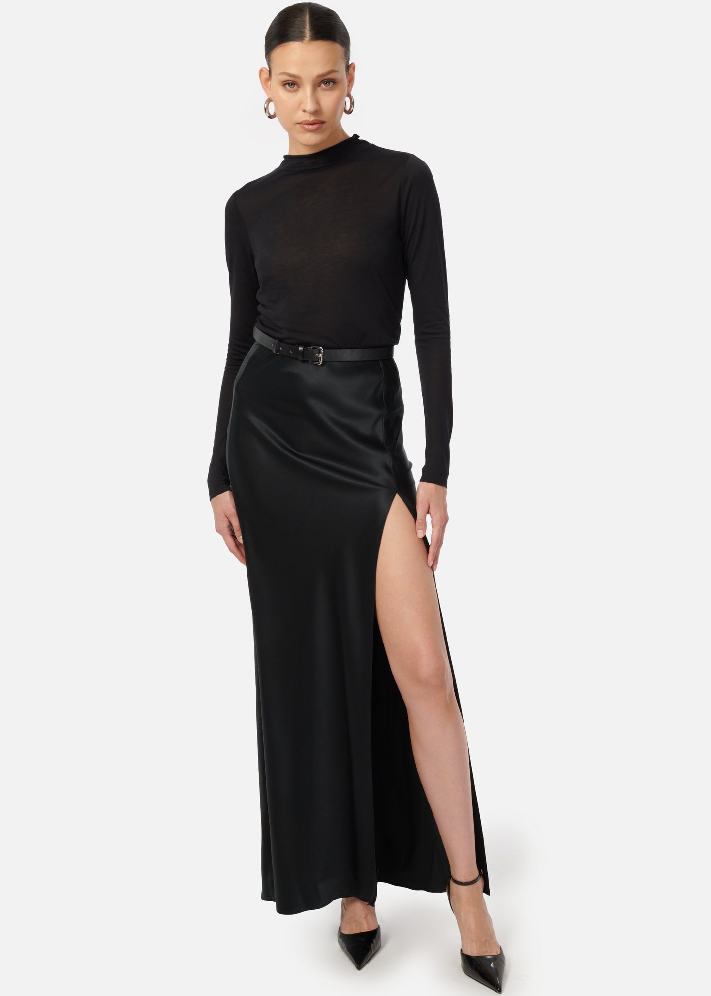 Jupe fendue noire