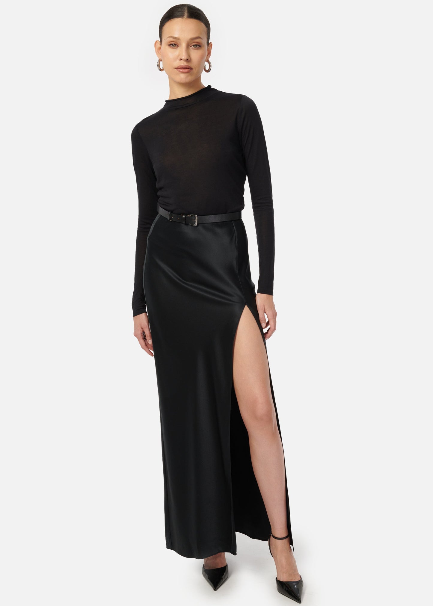 Jupe fendue noire
