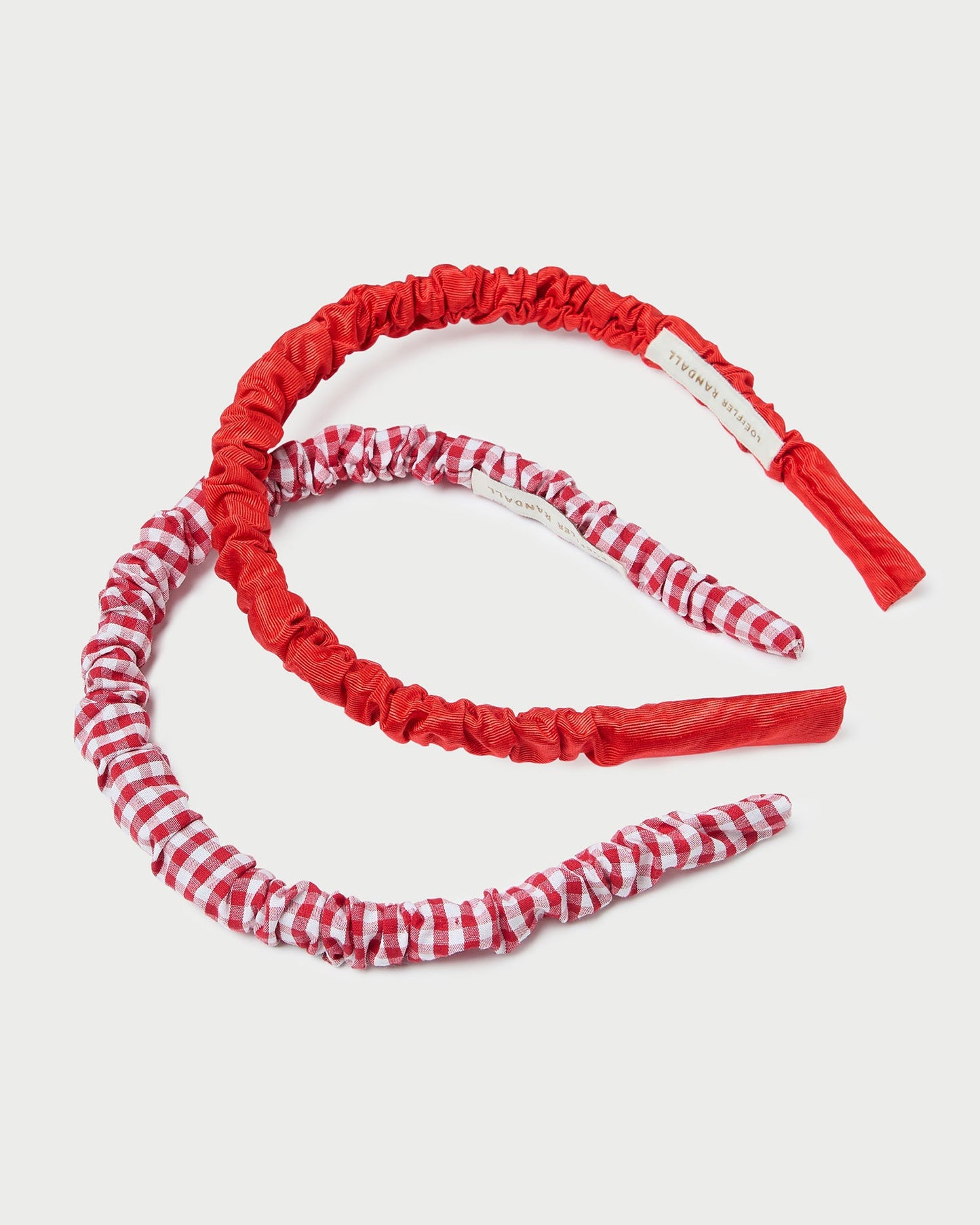 Ensemble Sabine à carreaux rouges et bandeau rouge