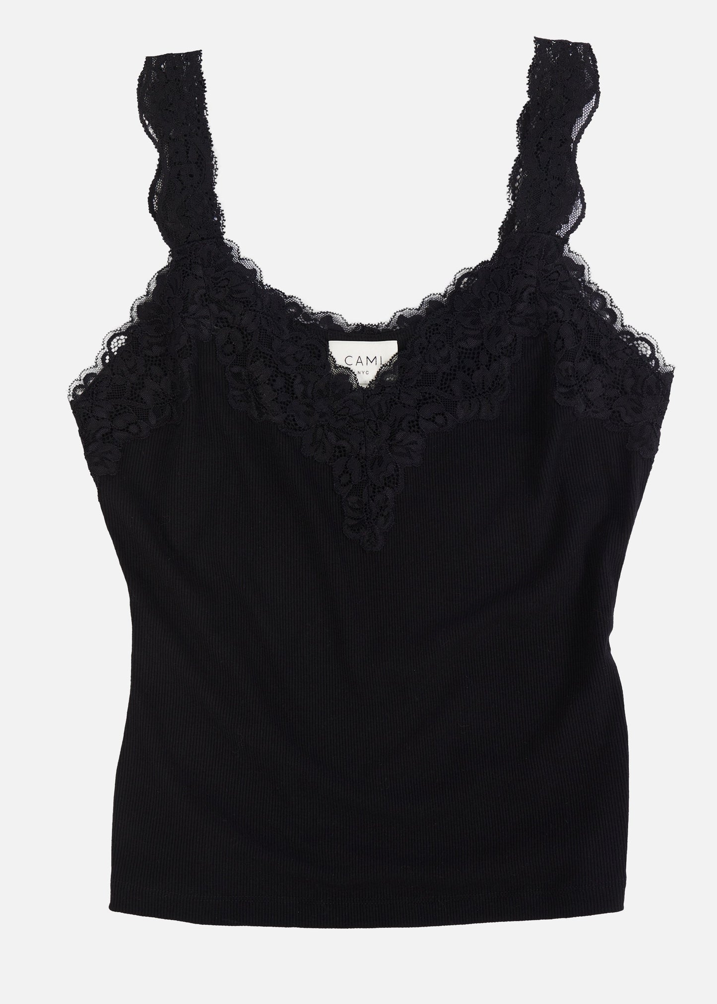 Débardeur en tricot côtelé Lani noir