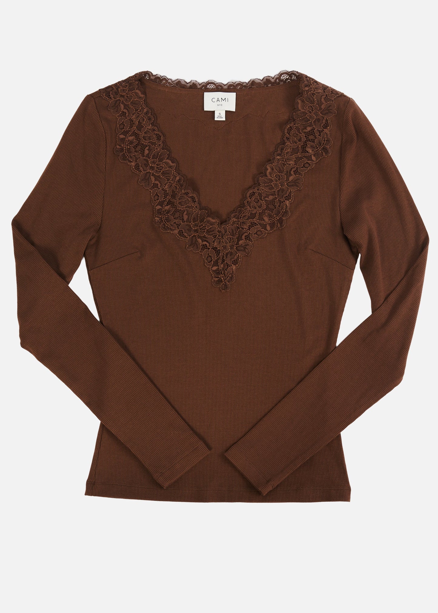 Haut en tricot côtelé Rooney Malt