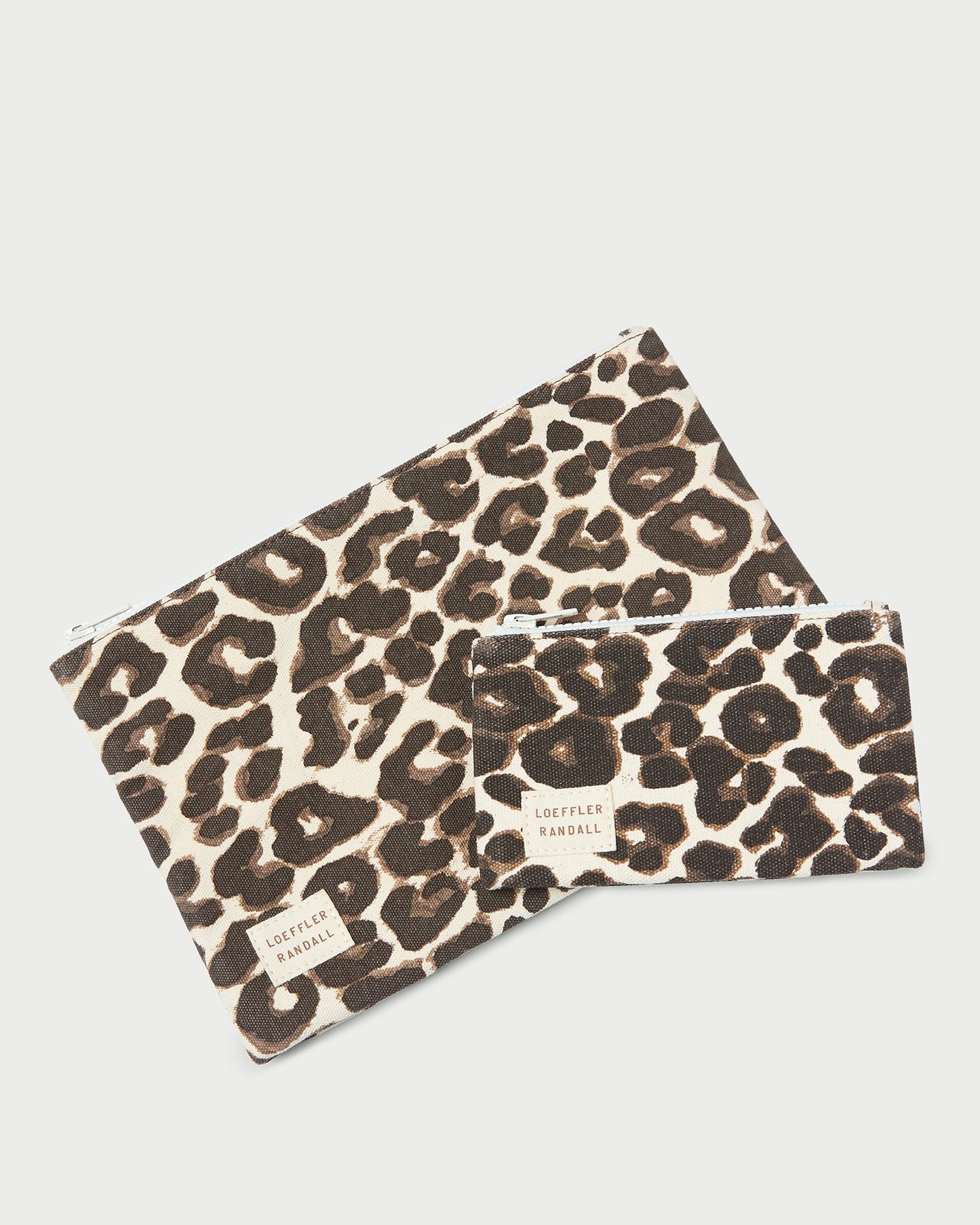 Ensemble de pochettes en toile léopard Tracy
