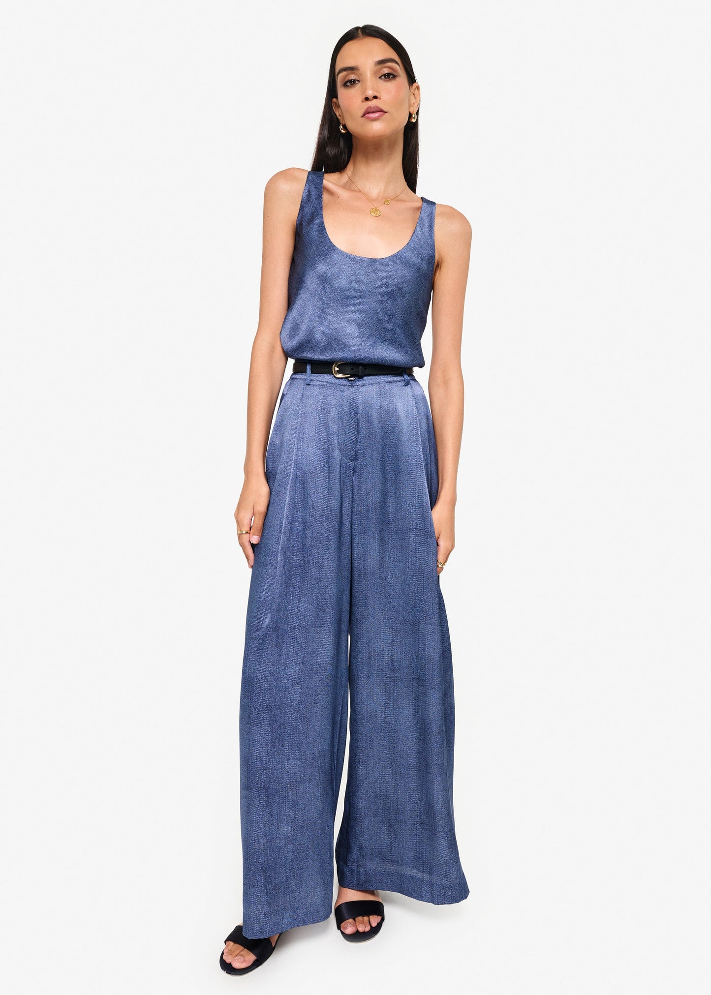Camisole Andressa en denim brut