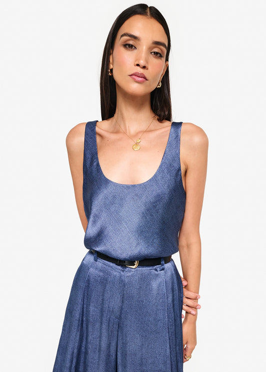 Camisole Andressa en denim brut